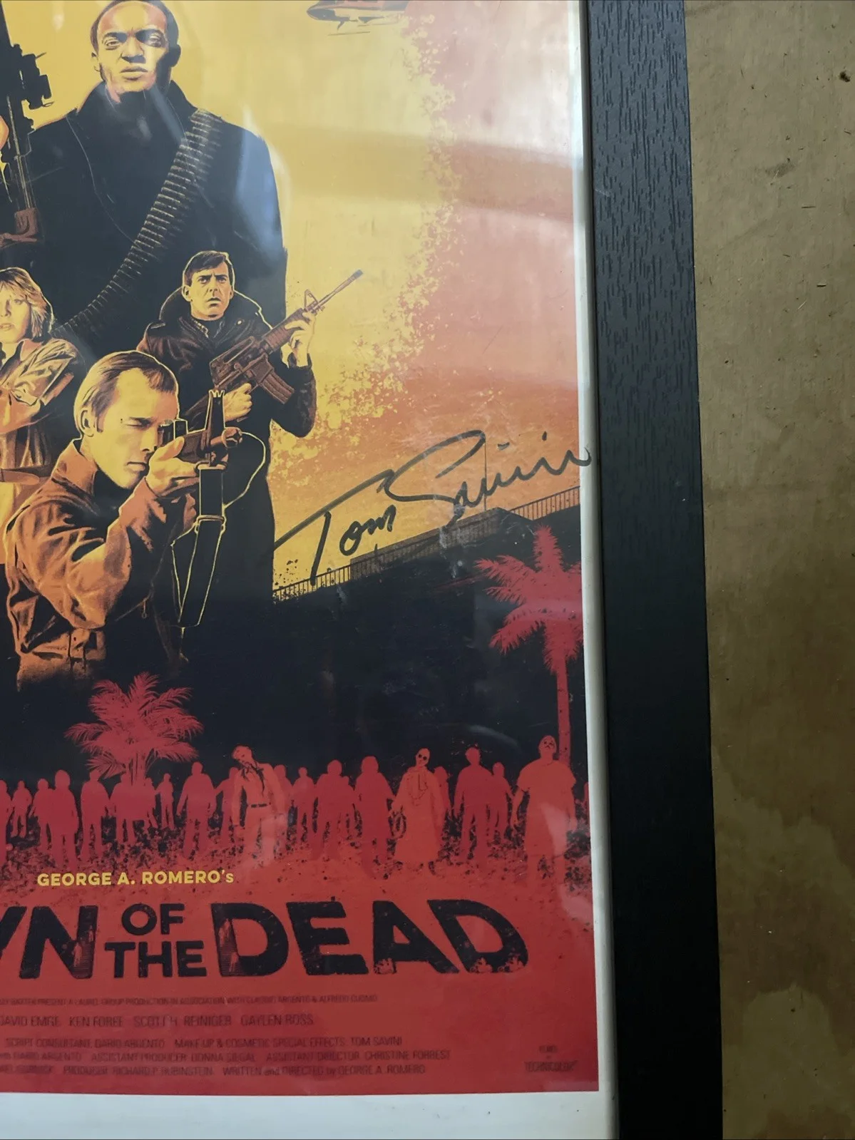 Tom Savini — Dawn Of The Dead 13x19 Framed" Art/poster signed By Tom Savini, изображение 3