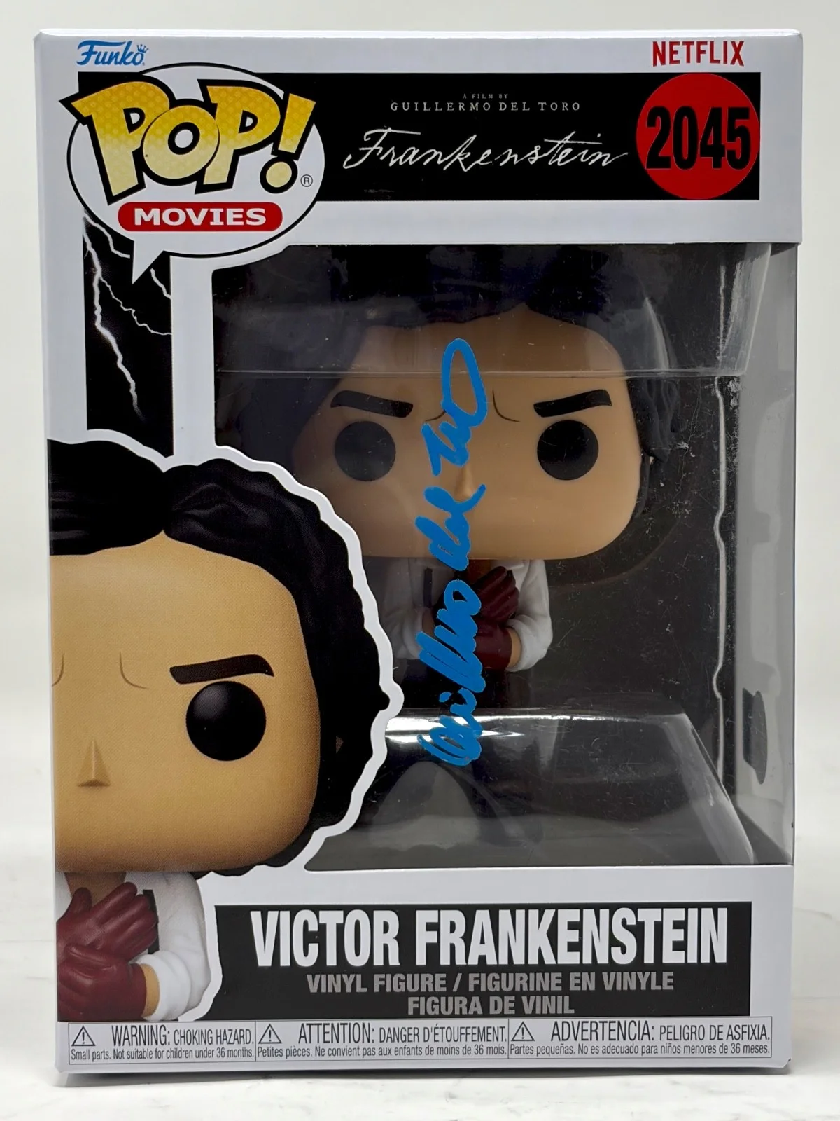 Guillermo Del Toro — Guillermo Del Toro Signed Autograph Victor Frankenstein Funko Pop #2045 BAS COA, изображение 2