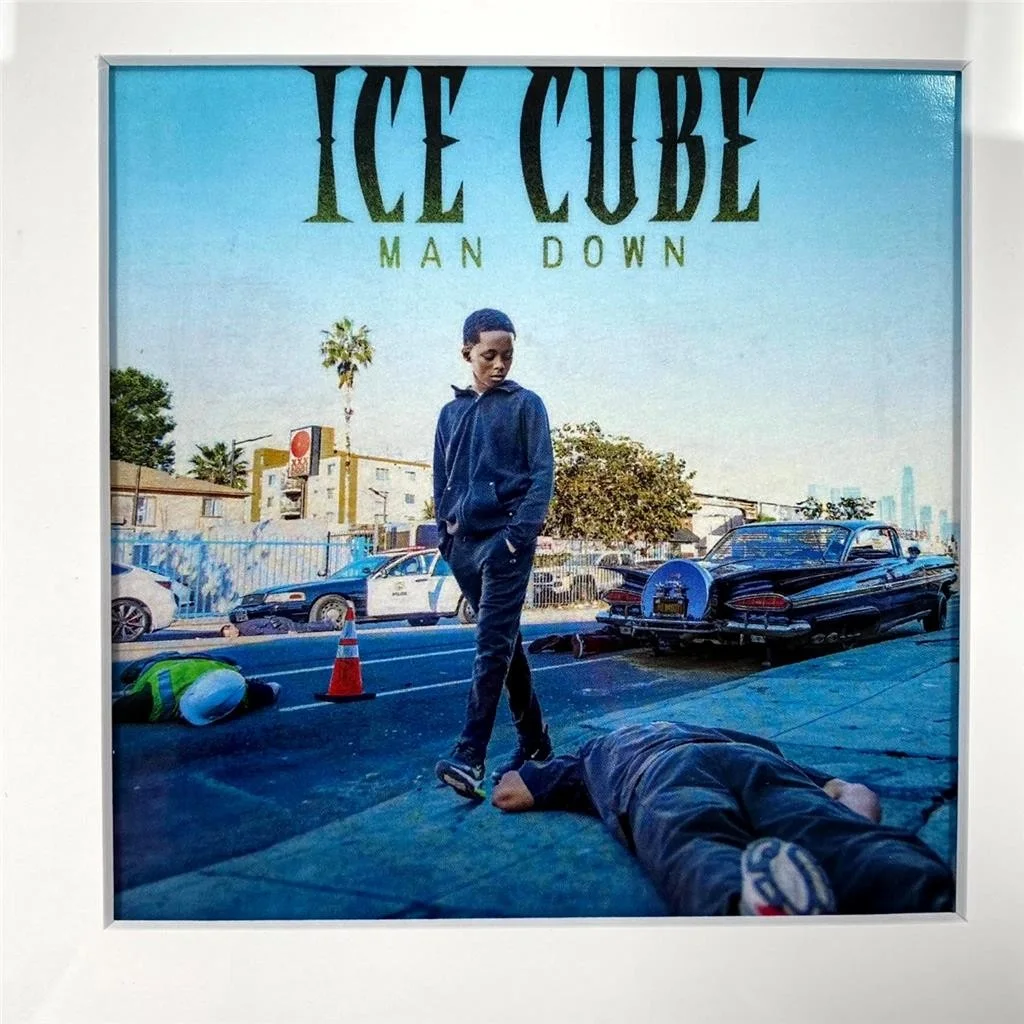 Ice Cube signed Man Down Framed CD Booklet autograph display ~ Beckett BAS, image 4