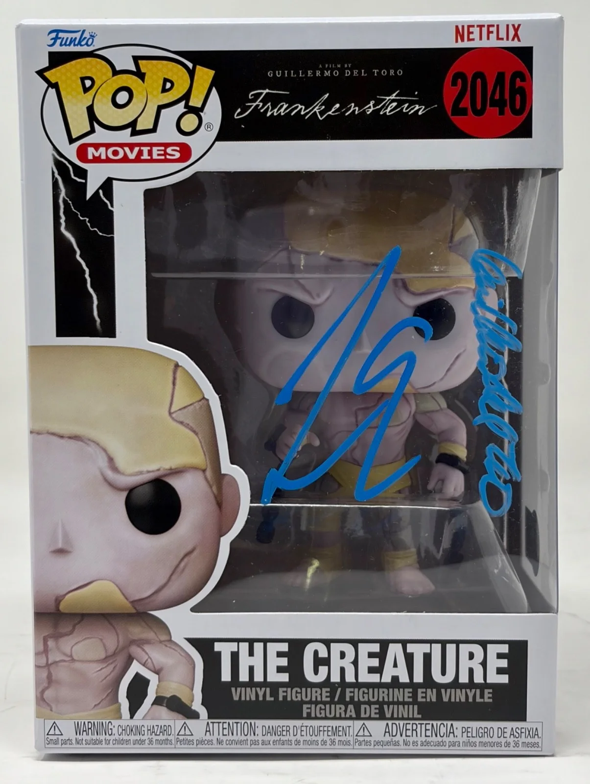 Jacob Elordi, Guillermo Del Toro — Guillermo Del Toro & Jacob Elordi Frankenstein Signed Creature Funko Pop Beckett, изображение 2