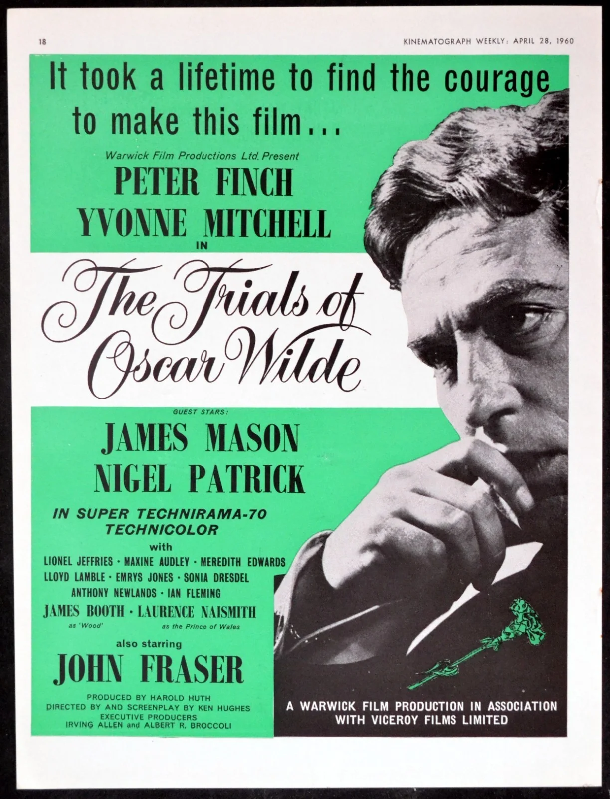 SONS AND LOVERS 1960 Trevor Howard, Dean Stockwell, Wendy Hiller TRADE ADVERT, изображение 2