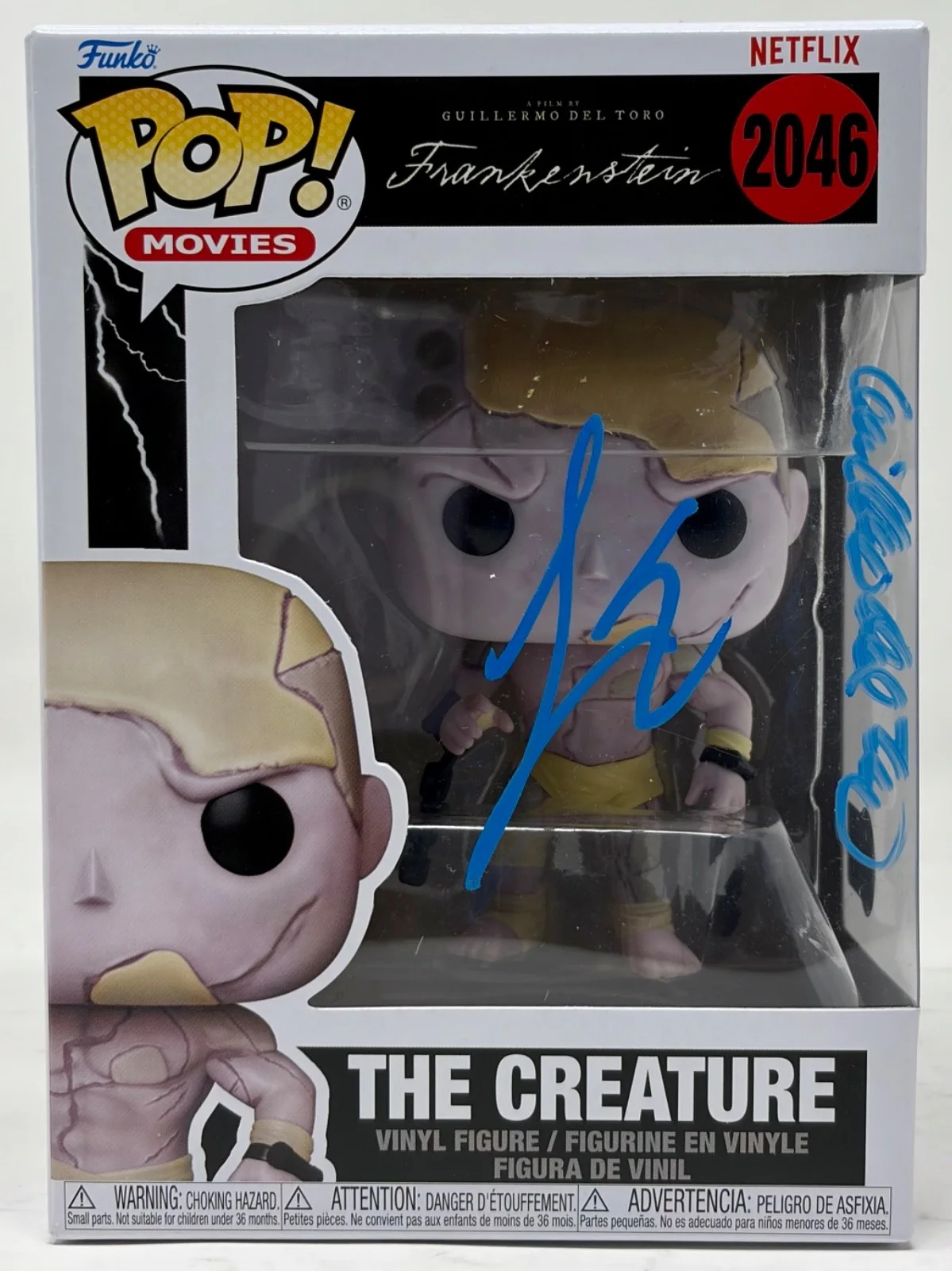 Jacob Elordi, Guillermo Del Toro — Guillermo Del Toro & Jacob Elordi Signed Frankenstein The Creature Funko Pop BAS, изображение 2