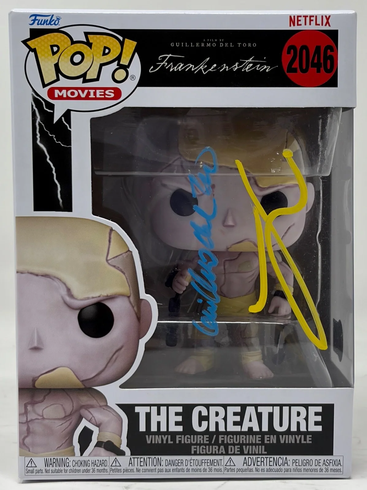 Jacob Elordi, Guillermo Del Toro — Jacob Elordi & Guillermo Del Toro Signed Frankenstein The Creature Funko Pop BAS, изображение 2
