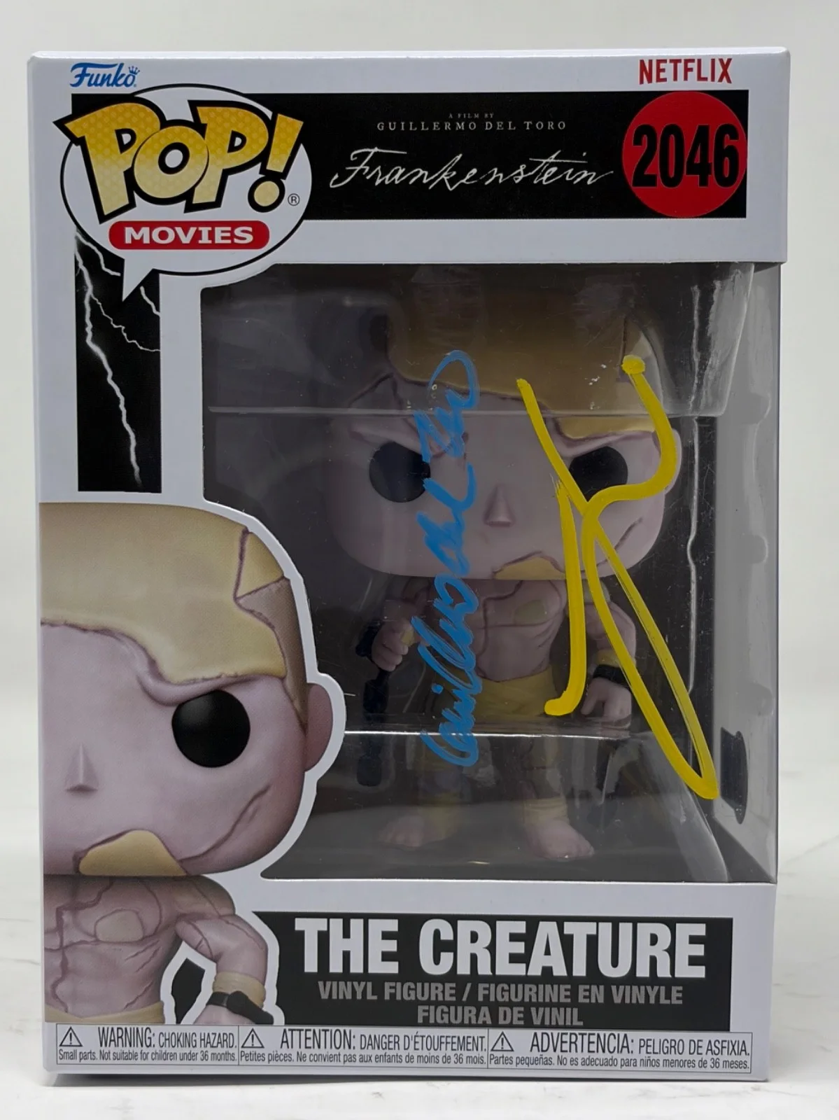 Jacob Elordi, Guillermo Del Toro — Jacob Elordi & Guillermo Del Toro Signed Frankenstein The Creature Funko Pop BAS, изображение 3