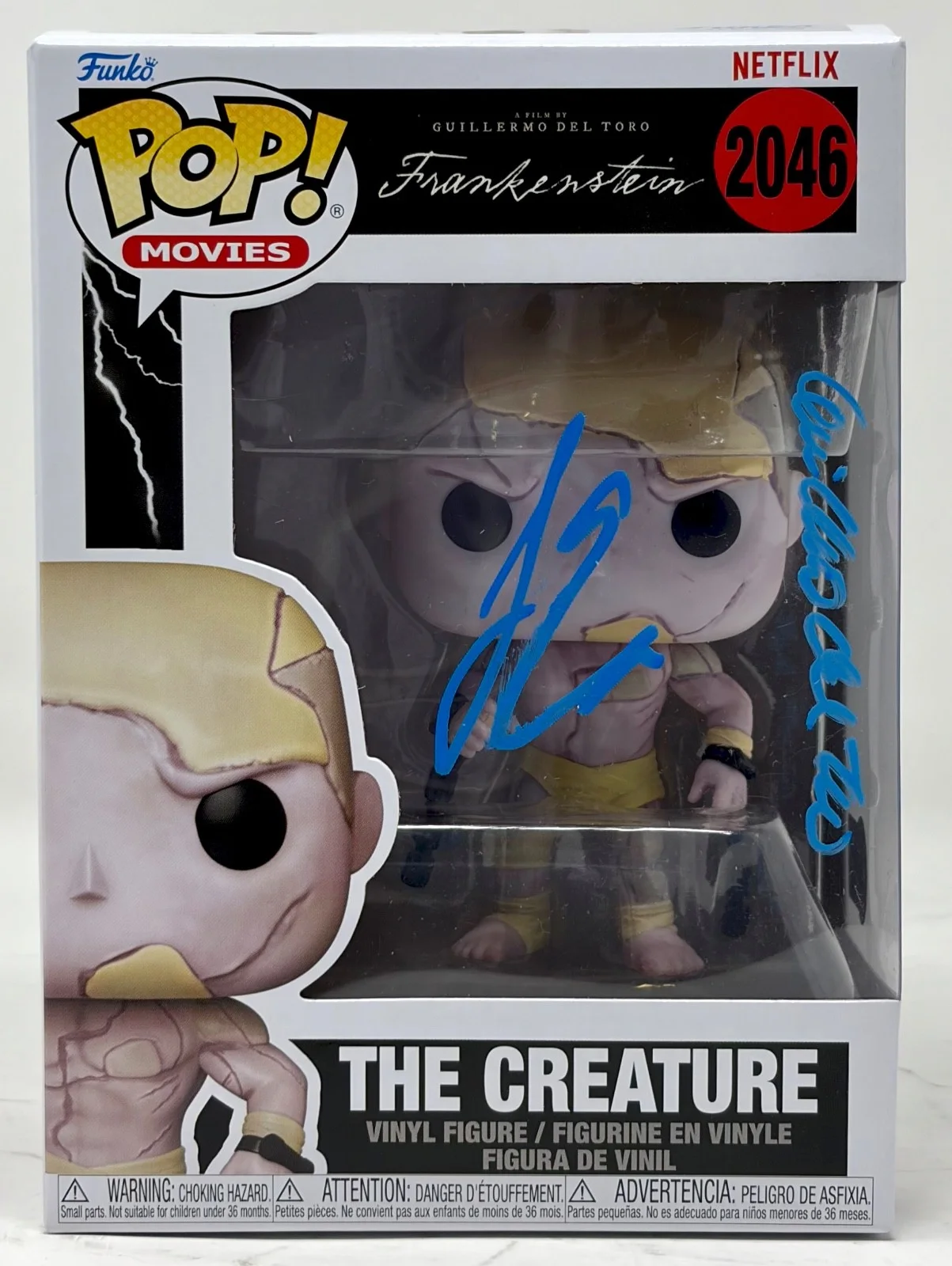 Jacob Elordi, Guillermo Del Toro — Jacob Elordi & Guillermo Del Toro Frankenstein Signed The Creature Funko Pop BAS, изображение 2