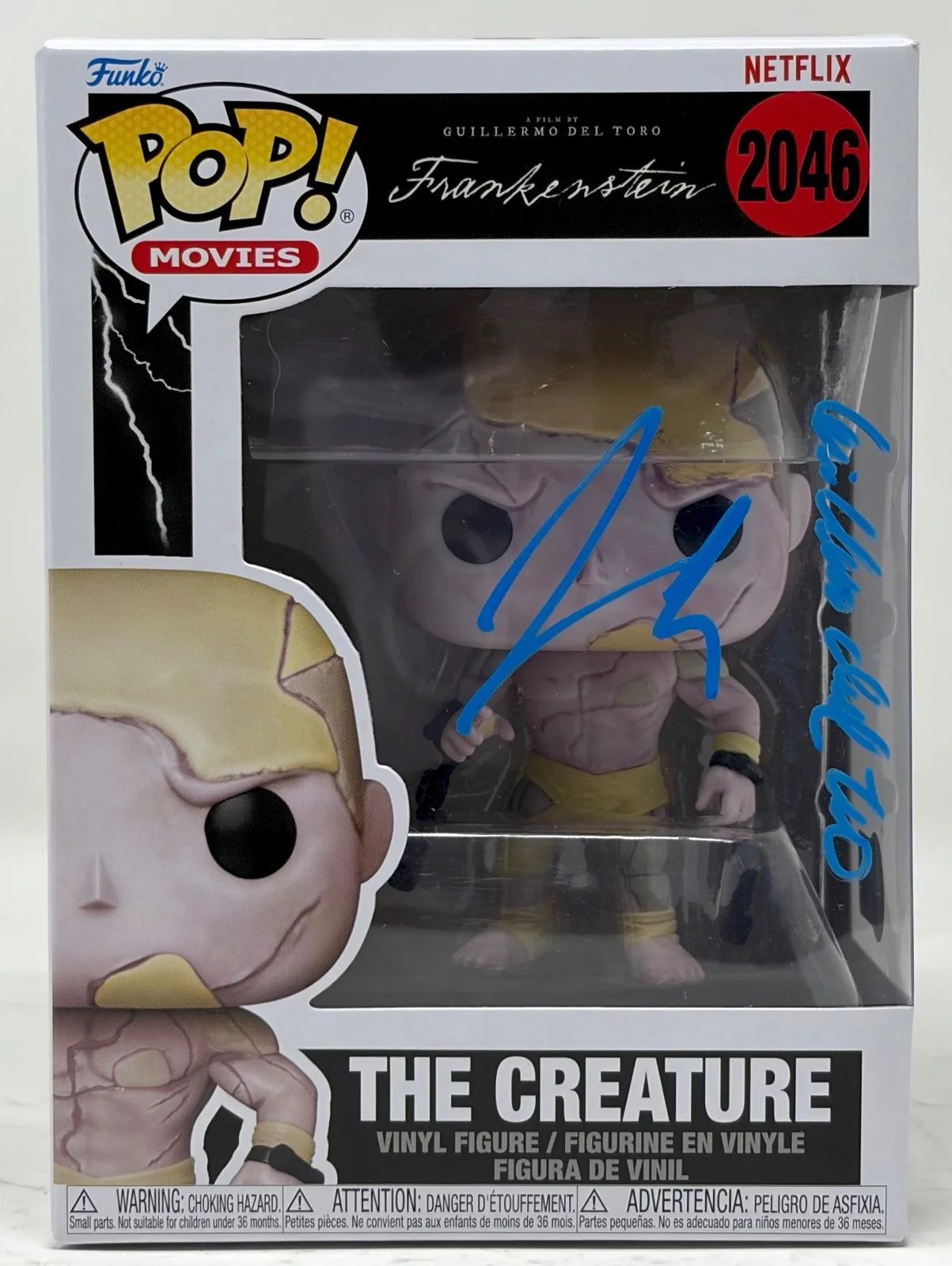 Jacob Elordi, Guillermo Del Toro — Jacob Elordi & Guillermo Del Toro Signed Frankenstein The Creature Funko Pop BAS, image 2