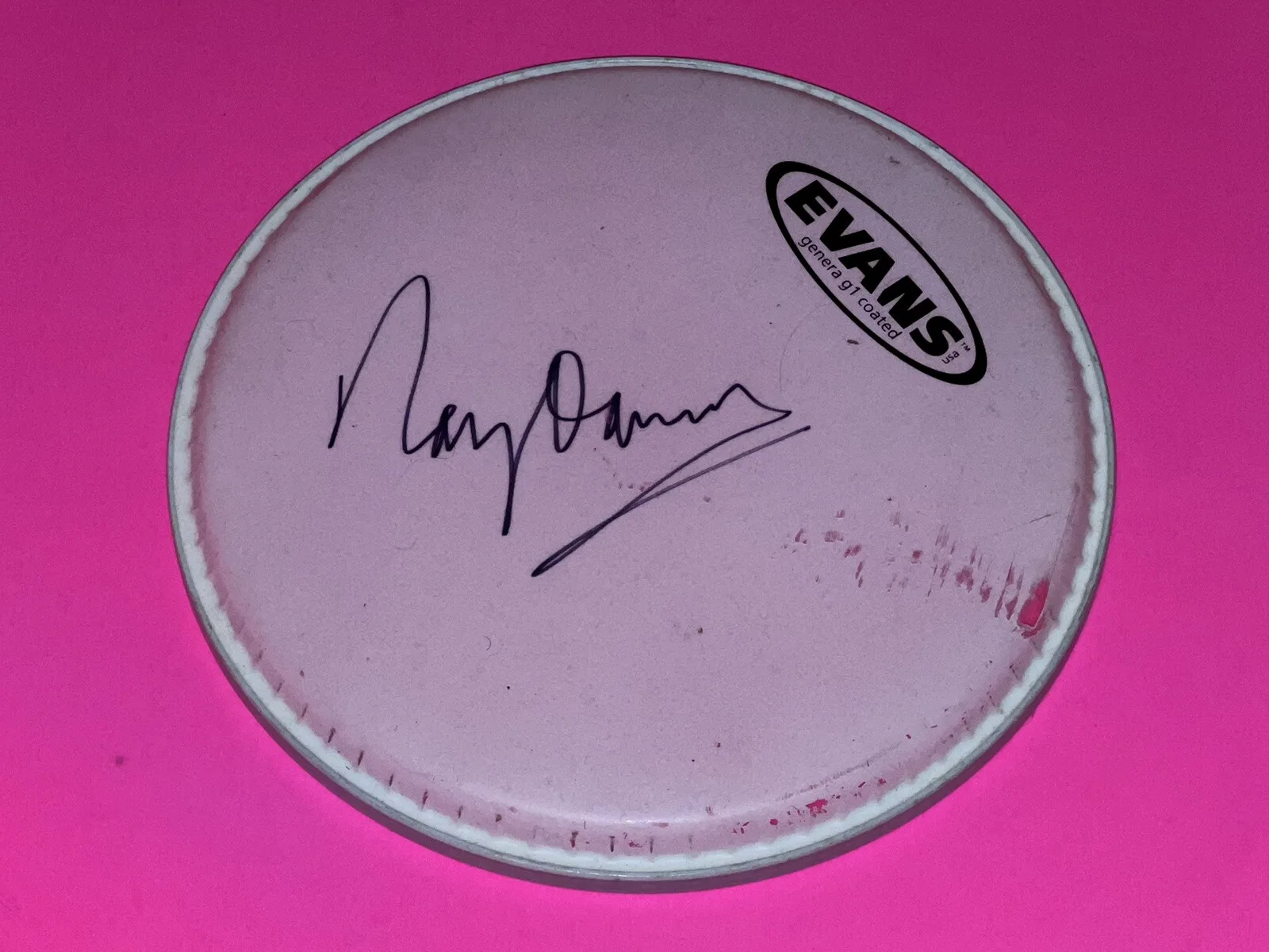 RAY DAVIES THE KINKS SIGNED AUTOGRAPHED DRUMHEAD PROOF, image 2