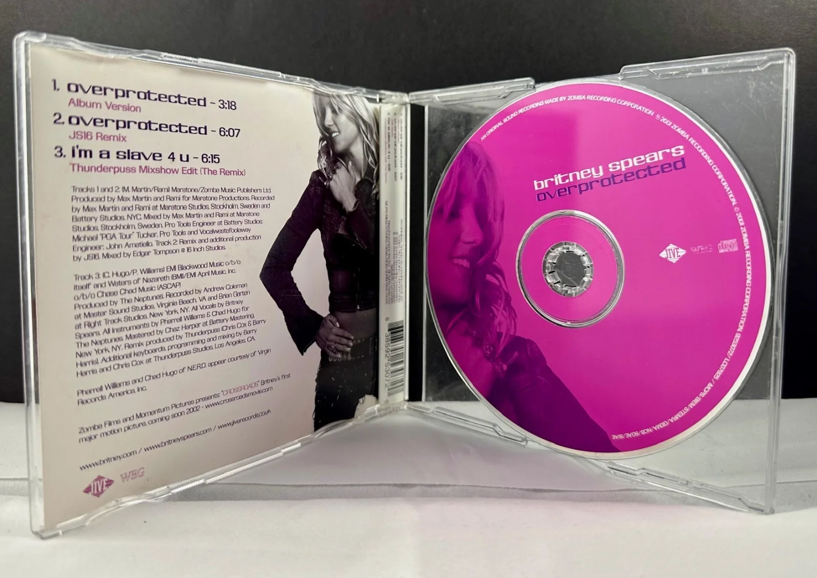 2001 Britney Spears 'Overprotected' CD Signed With "Stay Cool" Inscription, image 2