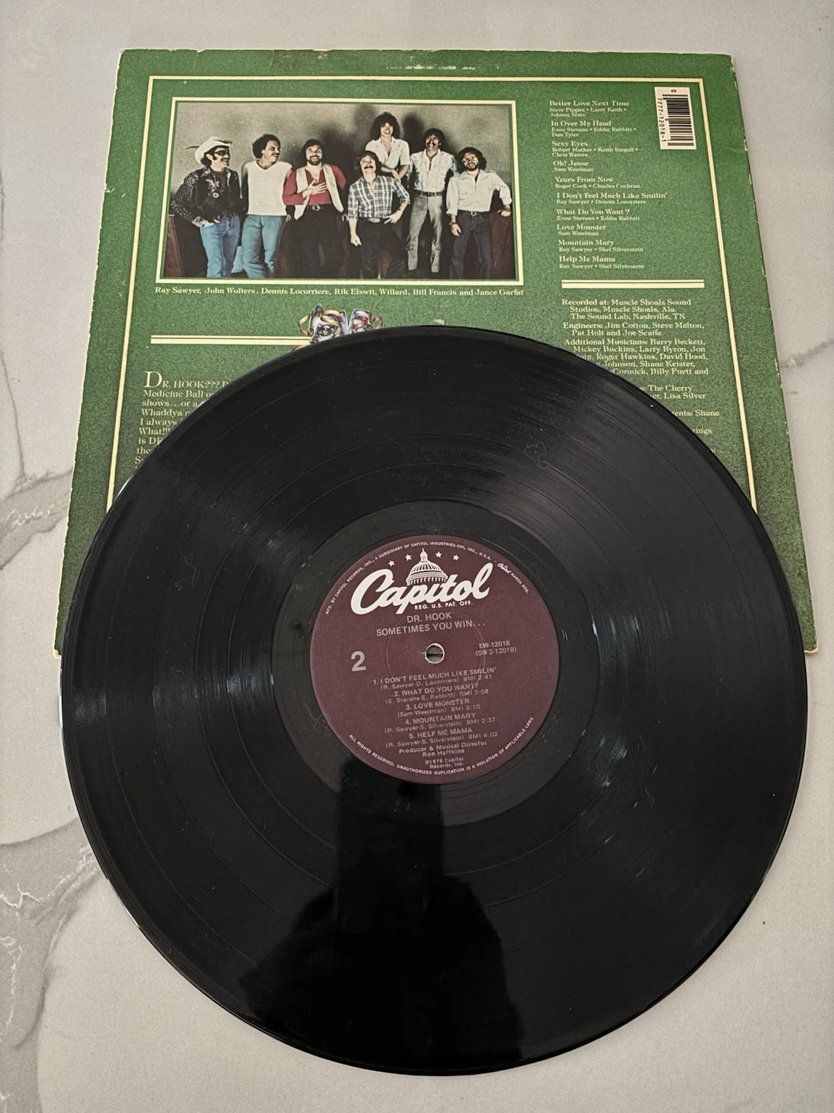 Dr. Hook - Ray Sawyer Signed Vinyl LP, Sometimes You Win. 1979 - 4 Top 40 Hits., изображение 2