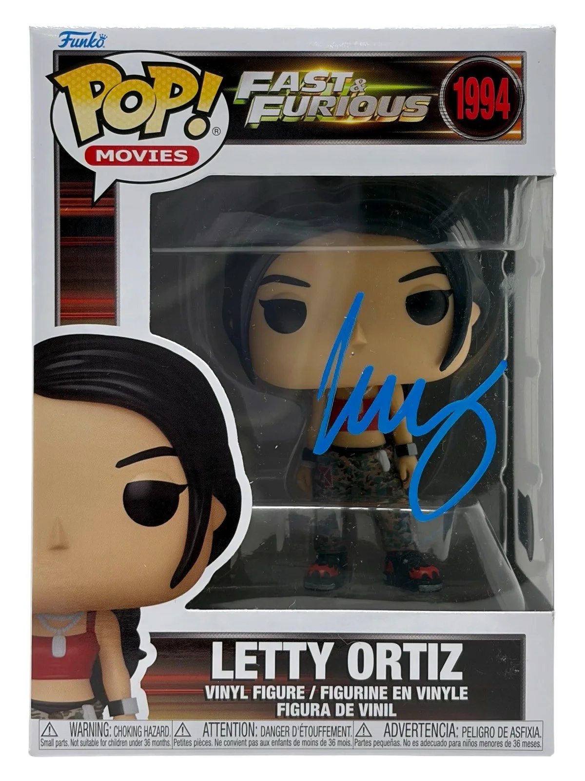 Michelle Rodriguez — Michelle Rodriguez Fast & Furious Signed Letty Ortiz Funko Pop #1994 Beckett COA
