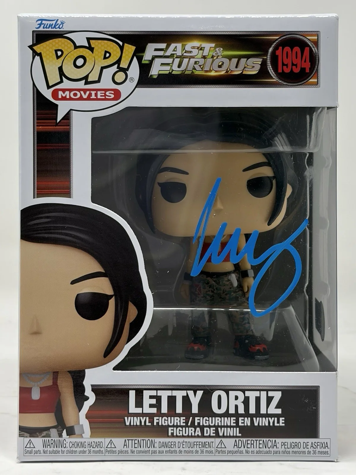 Michelle Rodriguez — Michelle Rodriguez Fast & Furious Signed Letty Ortiz Funko Pop #1994 Beckett COA, изображение 2