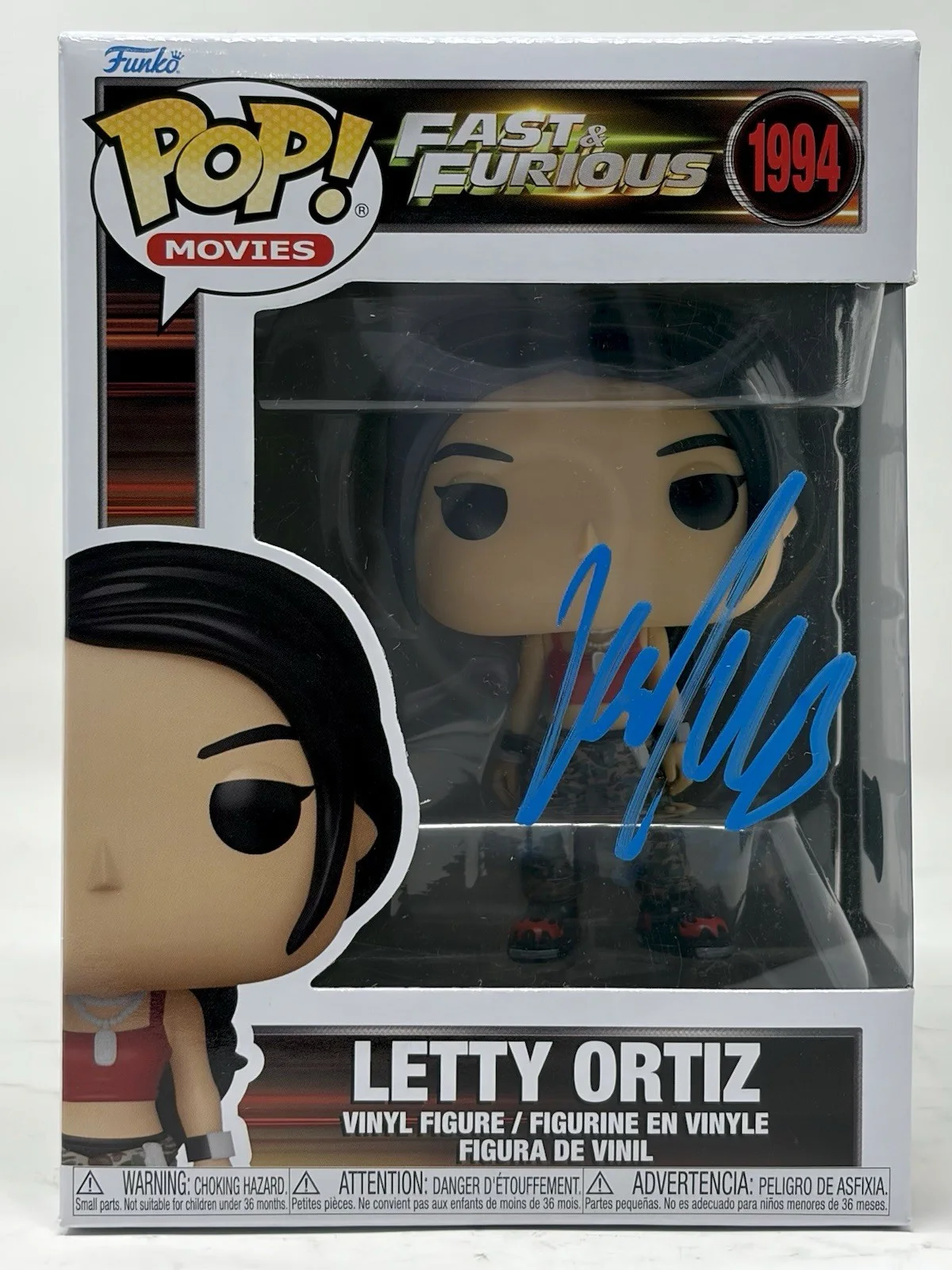 Michelle Rodriguez — Michelle Rodriguez Fast & Furious Signed Letty Ortiz Funko Pop #1994 Beckett COA, изображение 4