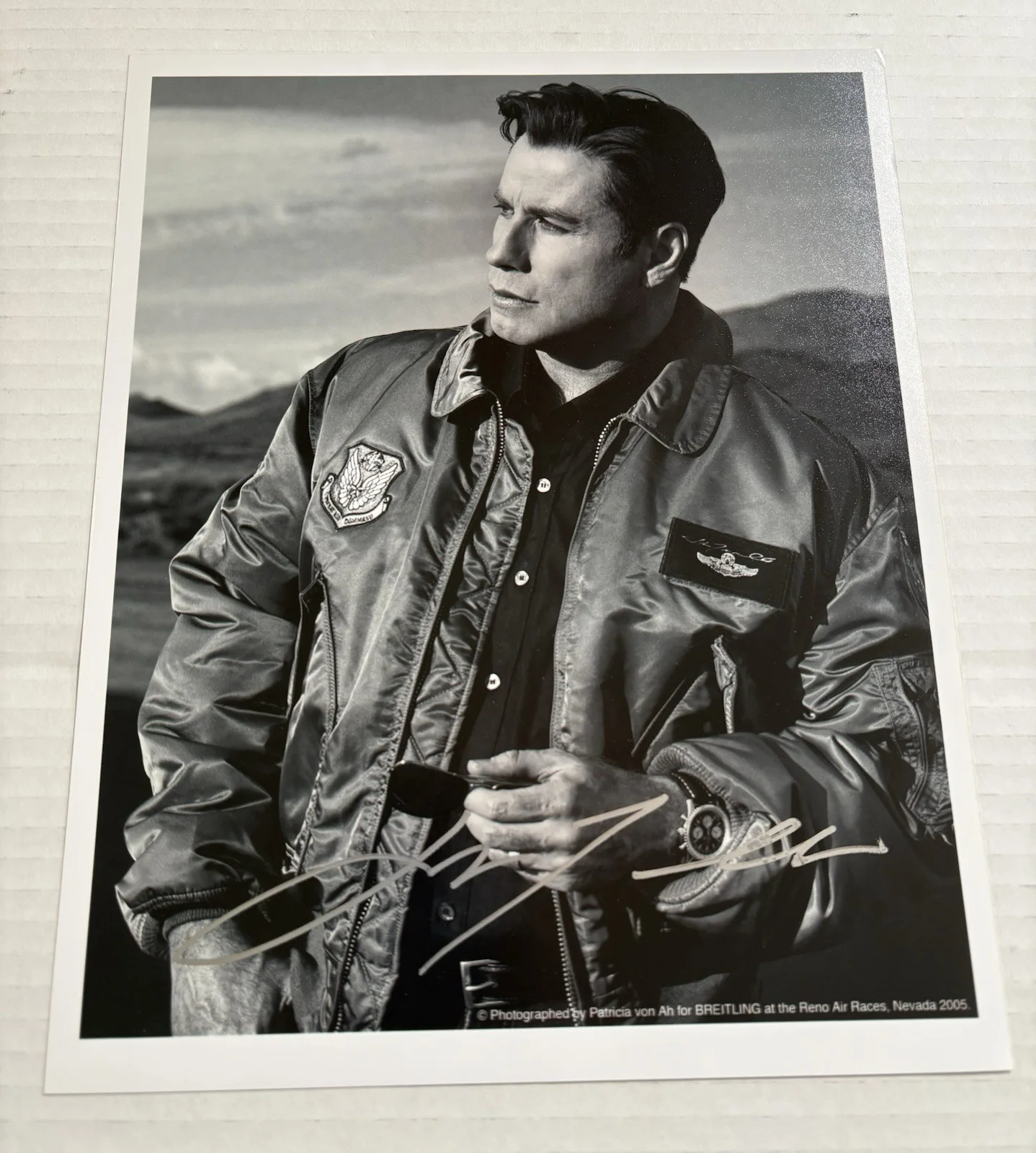 Travolta — John Travolta Signed Autographed 8x10 B/W Photo- Letter Of Authenticity