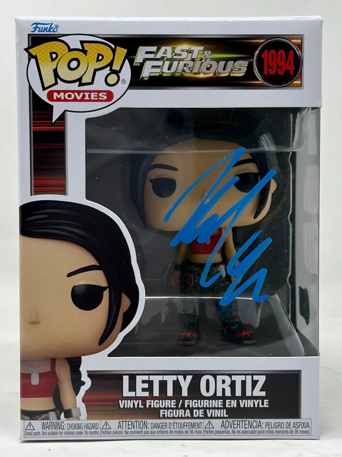 Michelle Rodriguez — Michelle Rodriguez Signed Fast & Furious Letty Ortiz Funko Pop Autograph BAS COA, изображение 2