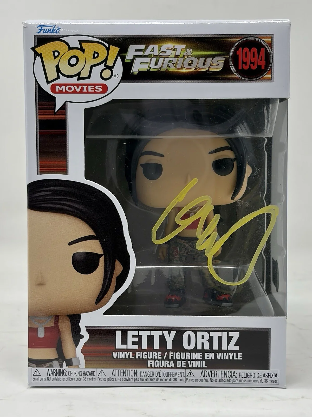 Michelle Rodriguez — Michelle Rodriguez Signed Fast & Furious Letty Ortiz Funko Pop Autograph BAS COA, изображение 2