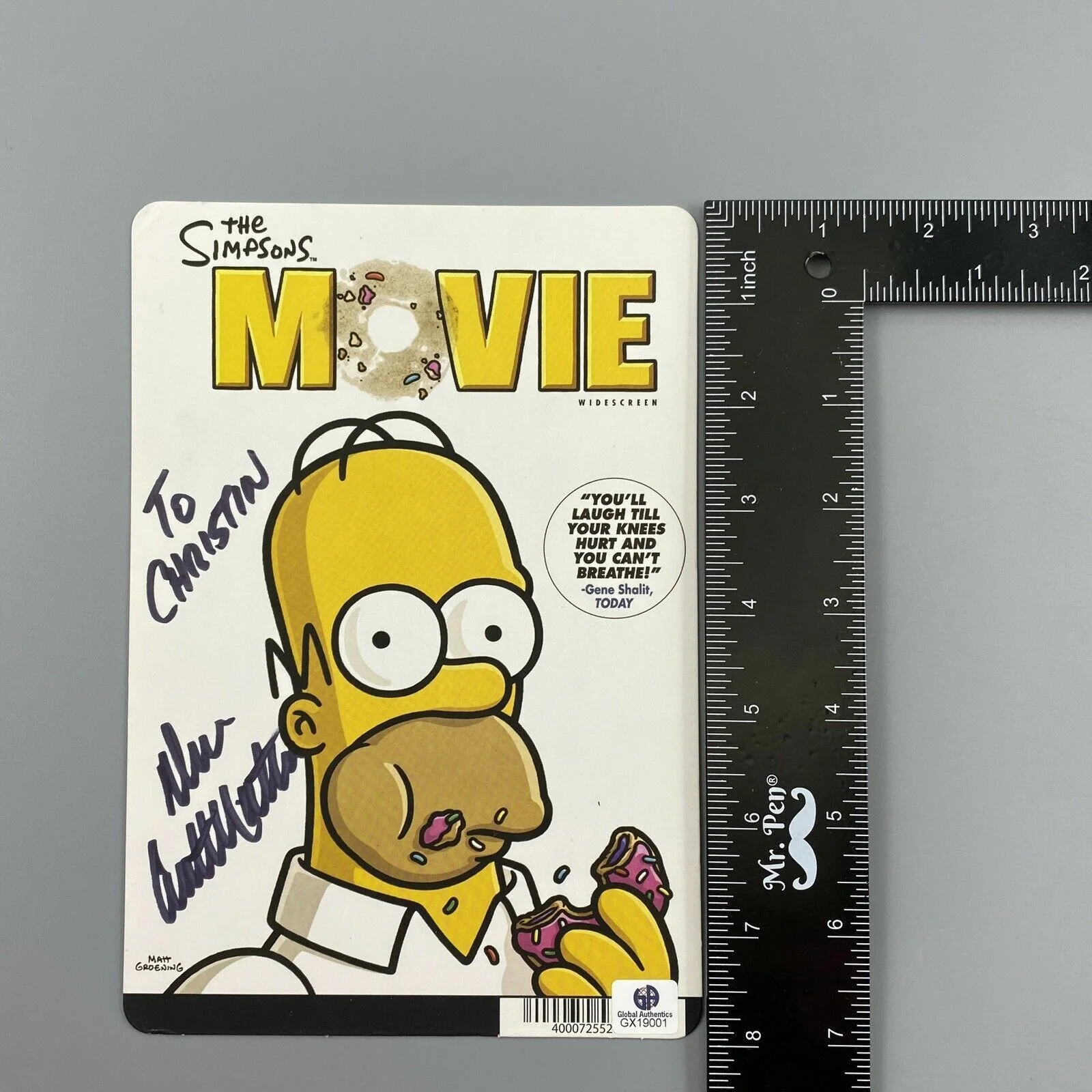 Dan Castellaneta — Dan Castellaneta Homer Simpson SIGNED DVD Cover The Simpsons Movie GX19001 COA, изображение 5