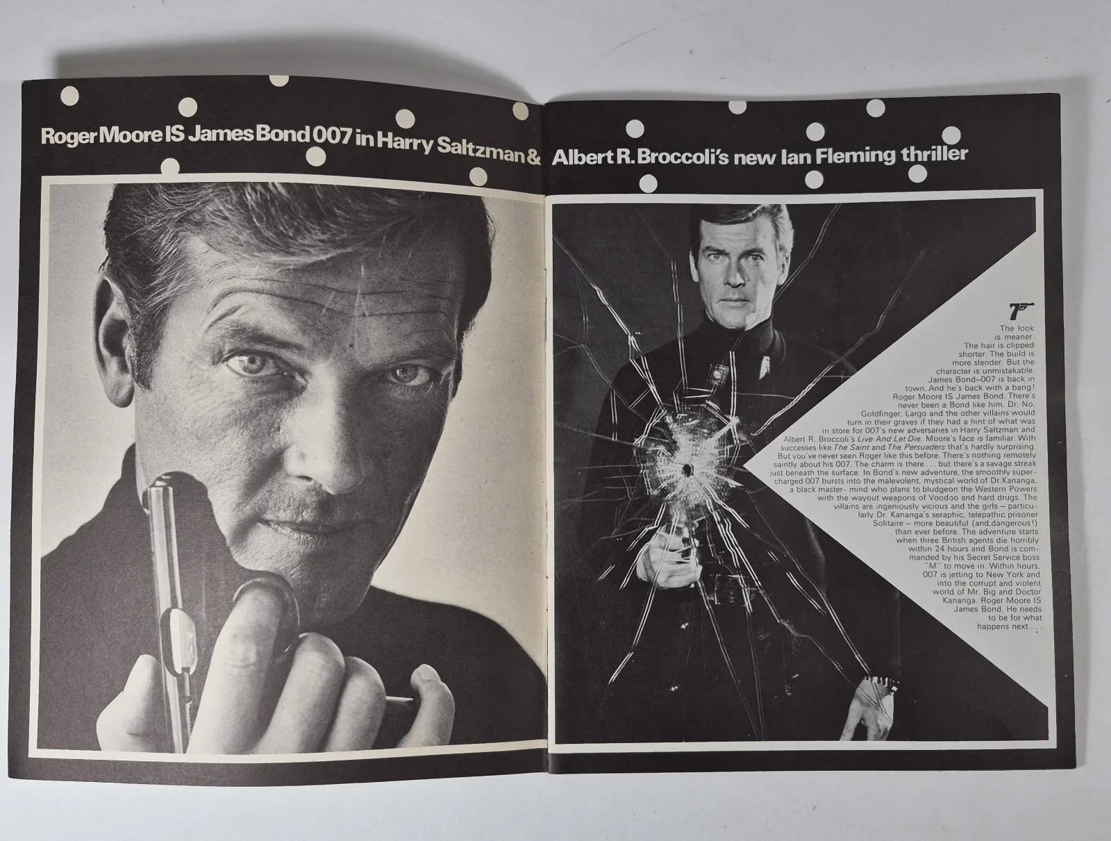 Live and Let Die ORIGINAL Film Brochure Roger Moore James Bond Jane Seymour '73, изображение 2