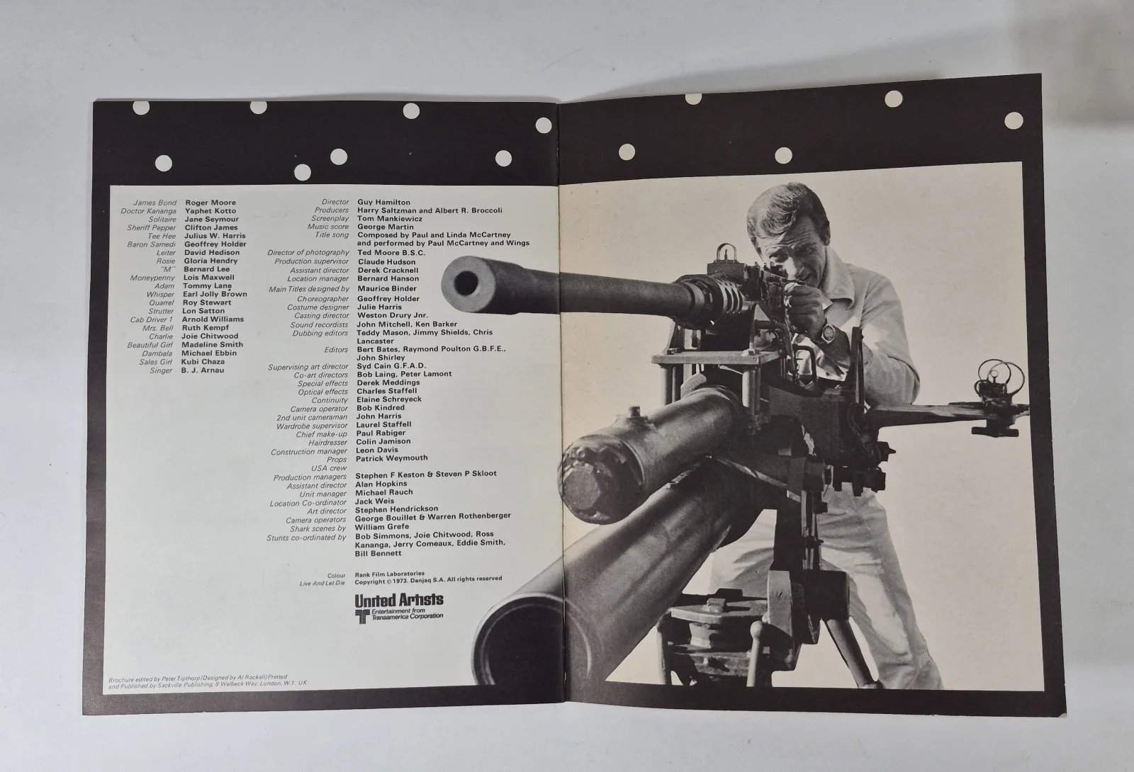 Live and Let Die ORIGINAL Film Brochure Roger Moore James Bond Jane Seymour '73, изображение 3