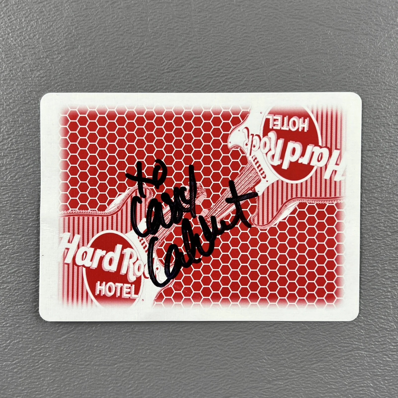 Casey Calvert — Casey Calvert Adult Film Star SIGNED Las Vegas Hard Rock Casino Playing Card COA