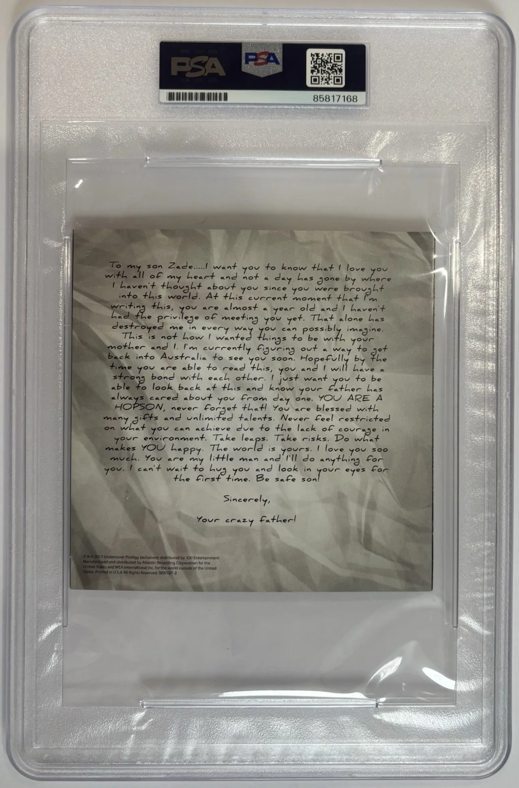 Hopsin Autographed/Signed No Shame CD PSA Encapsulated!, image 2
