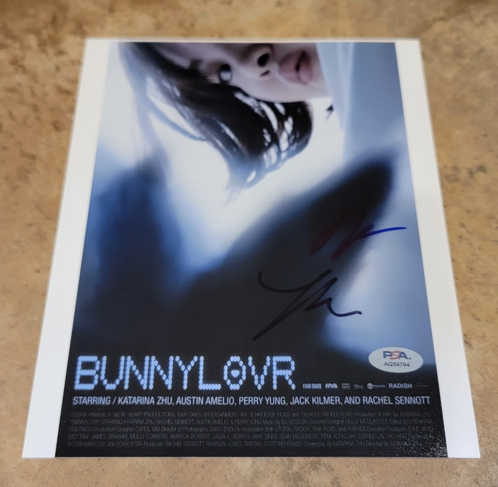 Katarina Zhu, Rachel Sennott — Katarina Zhu Rachel Sennott signed 8x10 photo PSA DNA autograph Bunnylovr cast
