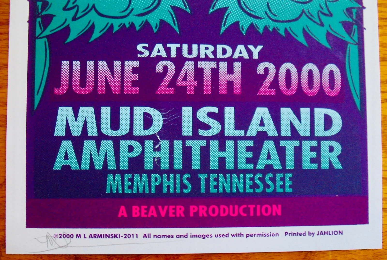311 & INCUBUS~Very Rare Mark Arminski Signed Poster~2000~Baton Rouge, Louisiana, изображение 2