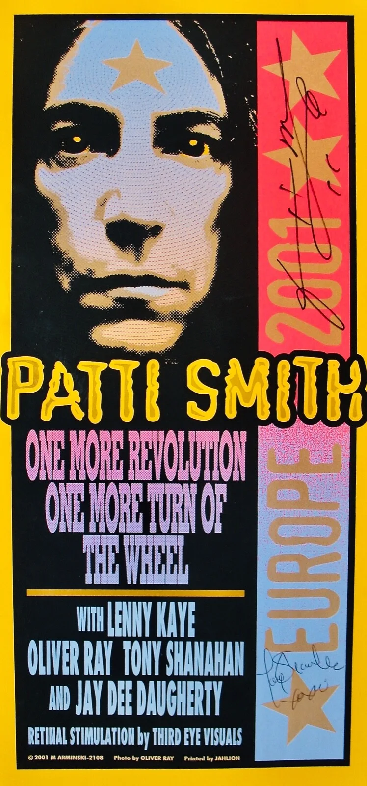 PATTI SMITH Signed 2001 Mark Arminski Poster/Lithograph~Punk Rock Priestess, image 4