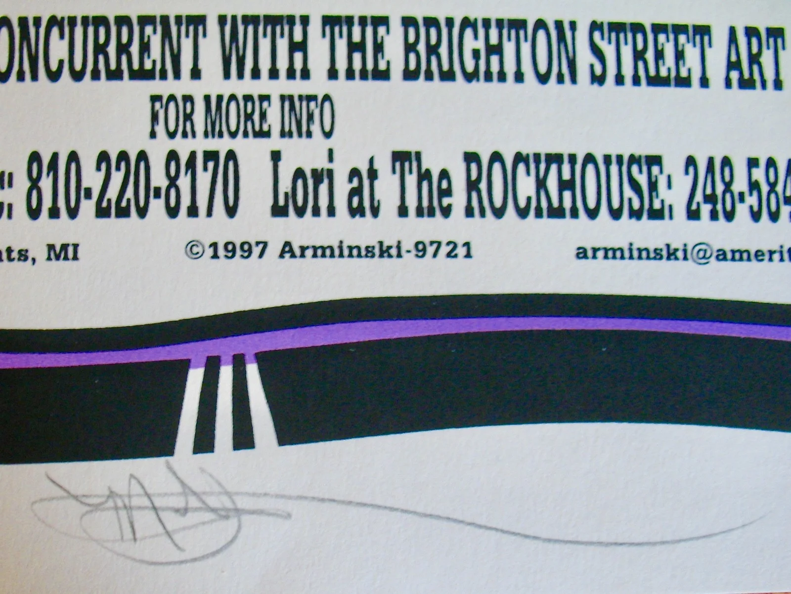 EAT EM UP~Poster Show~MARK ARMINSKI Signed Silkscreen Lithograph~1997 Michigan, изображение 2
