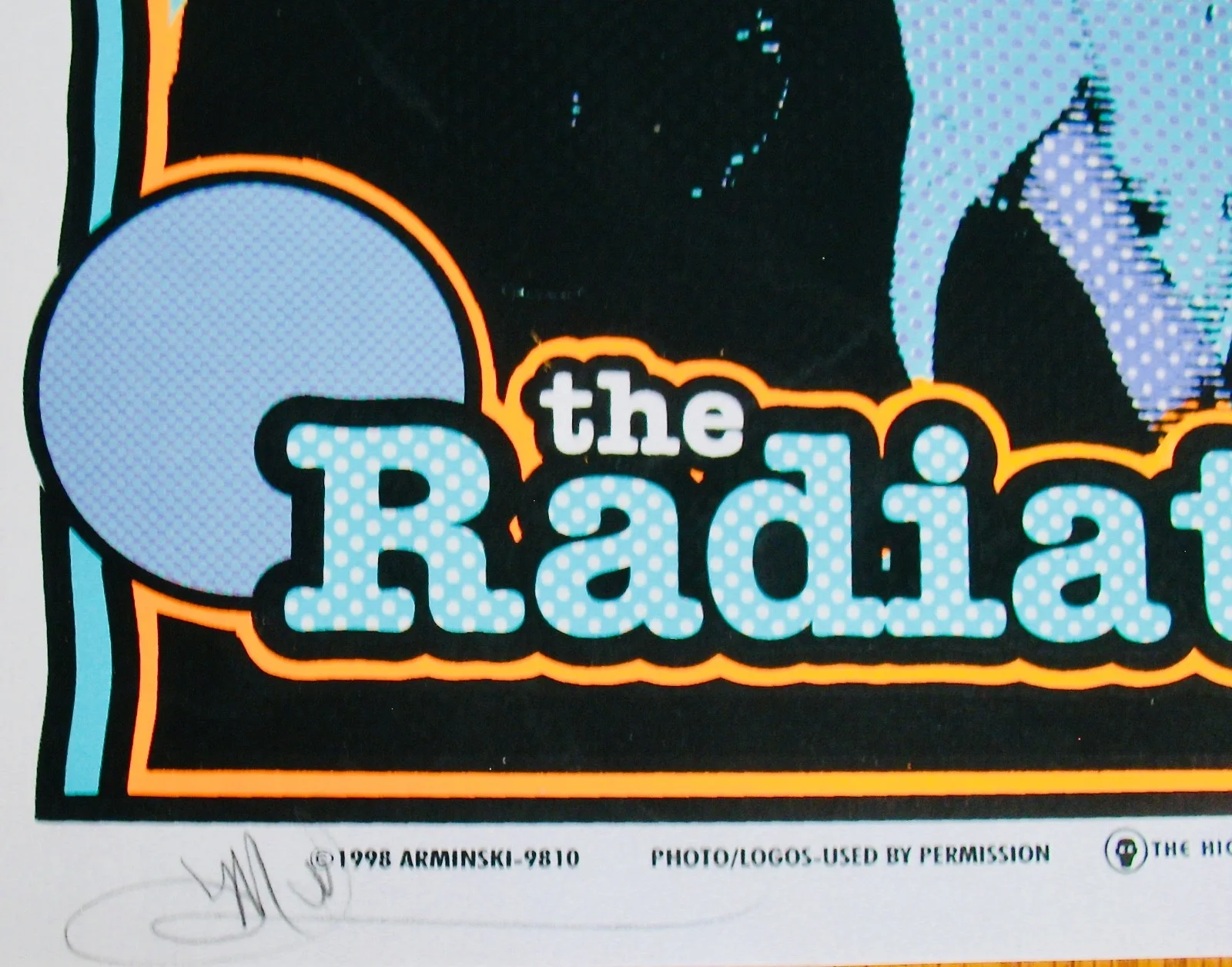 THE RADIATORS~Mark Arminski Signed Poster~1998 Lake Tahoe, изображение 2