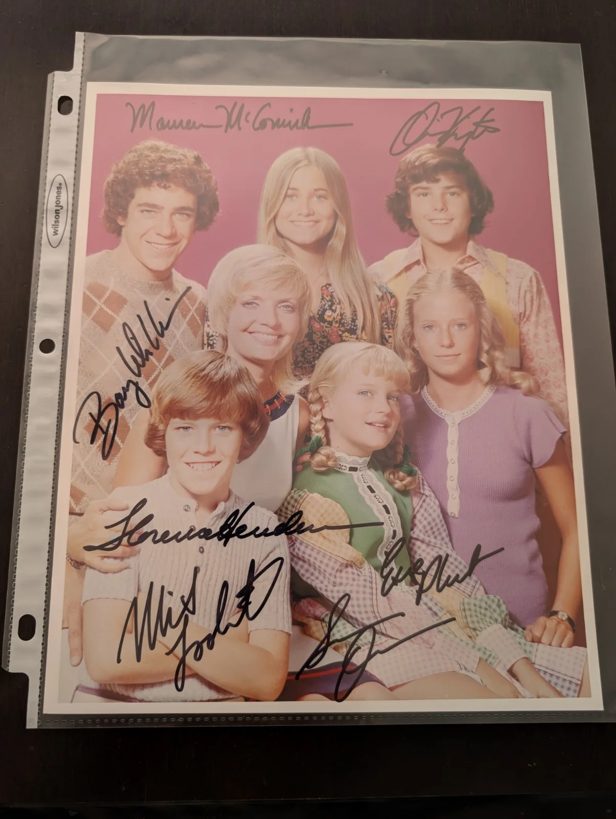 THE BRADY BUNCH Cast Signed 8x10, 7 Signatures w/ COA - Henderson, McCormick, изображение 5
