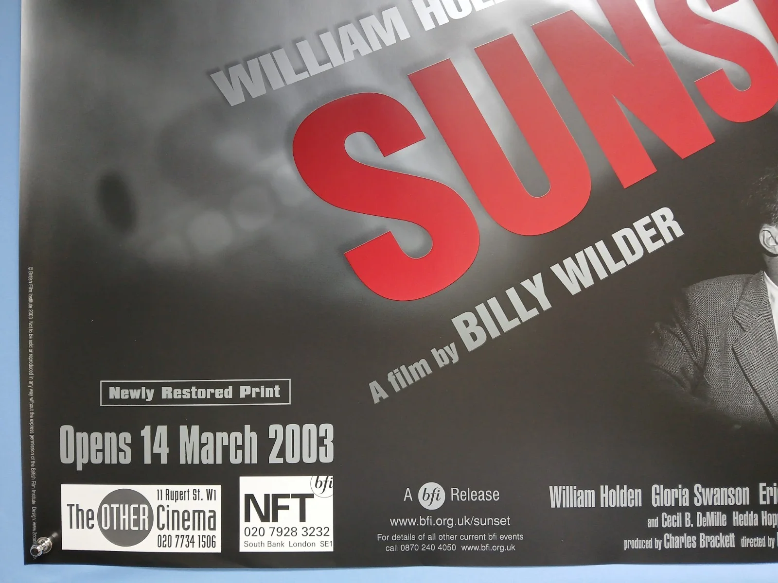 SUNSET BOULEVARD (1950, BFI RR2003) original UK quad poster, image 4