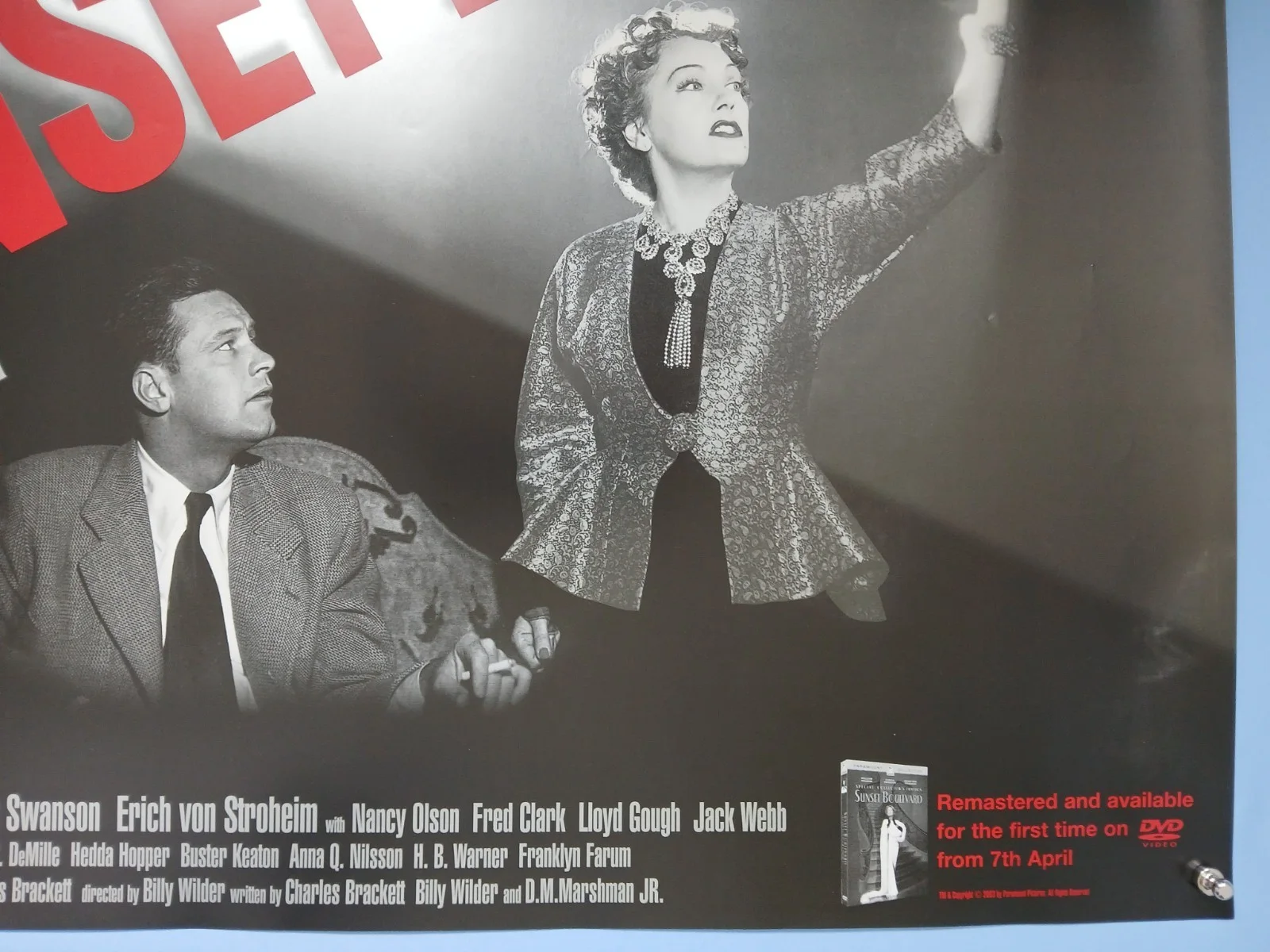 SUNSET BOULEVARD (1950, BFI RR2003) original UK quad poster, image 5