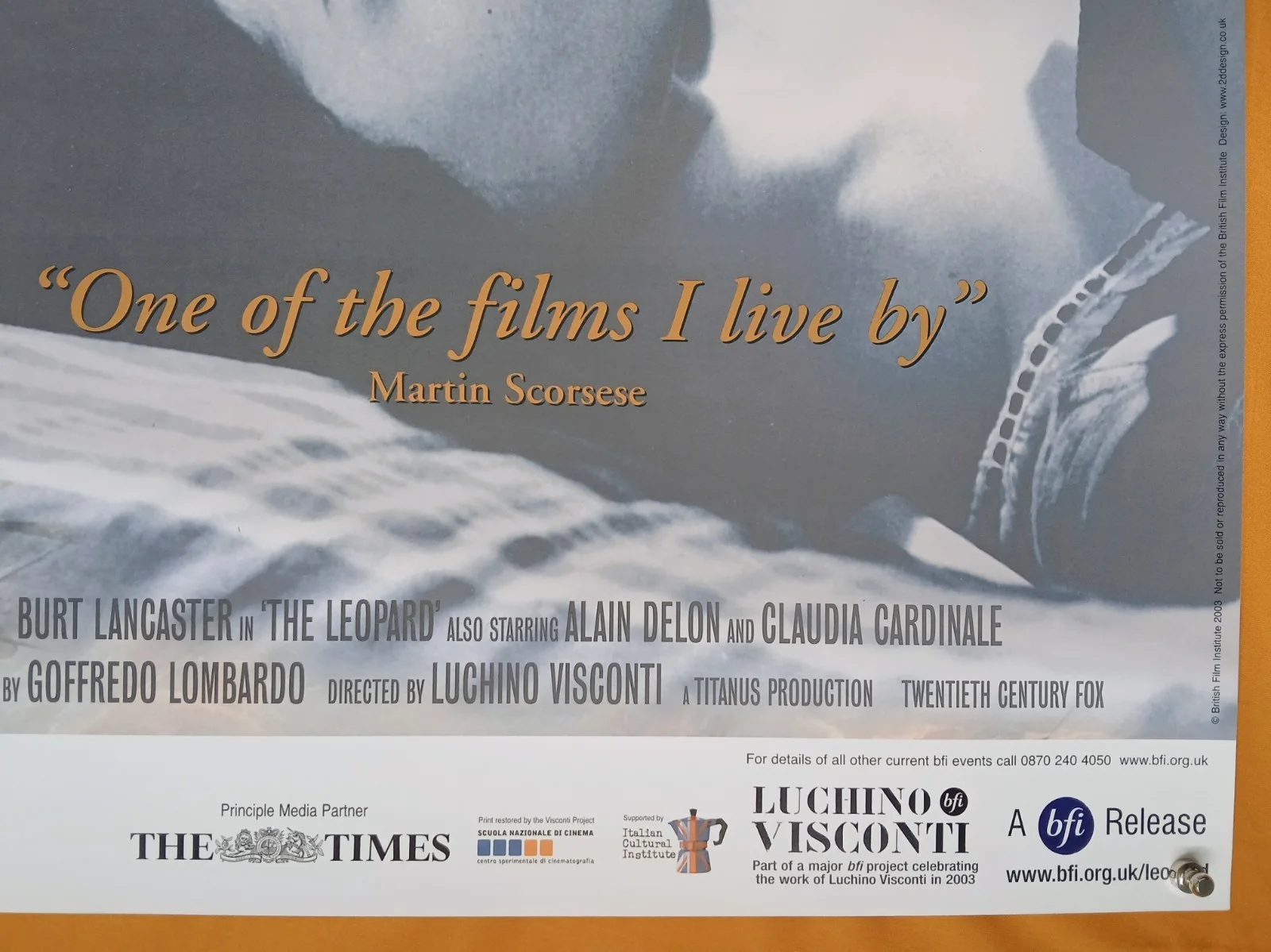 THE LEOPARD (1963, BFI RR2003) original UK quad poster - Burt Lancaster, A Delon, изображение 5
