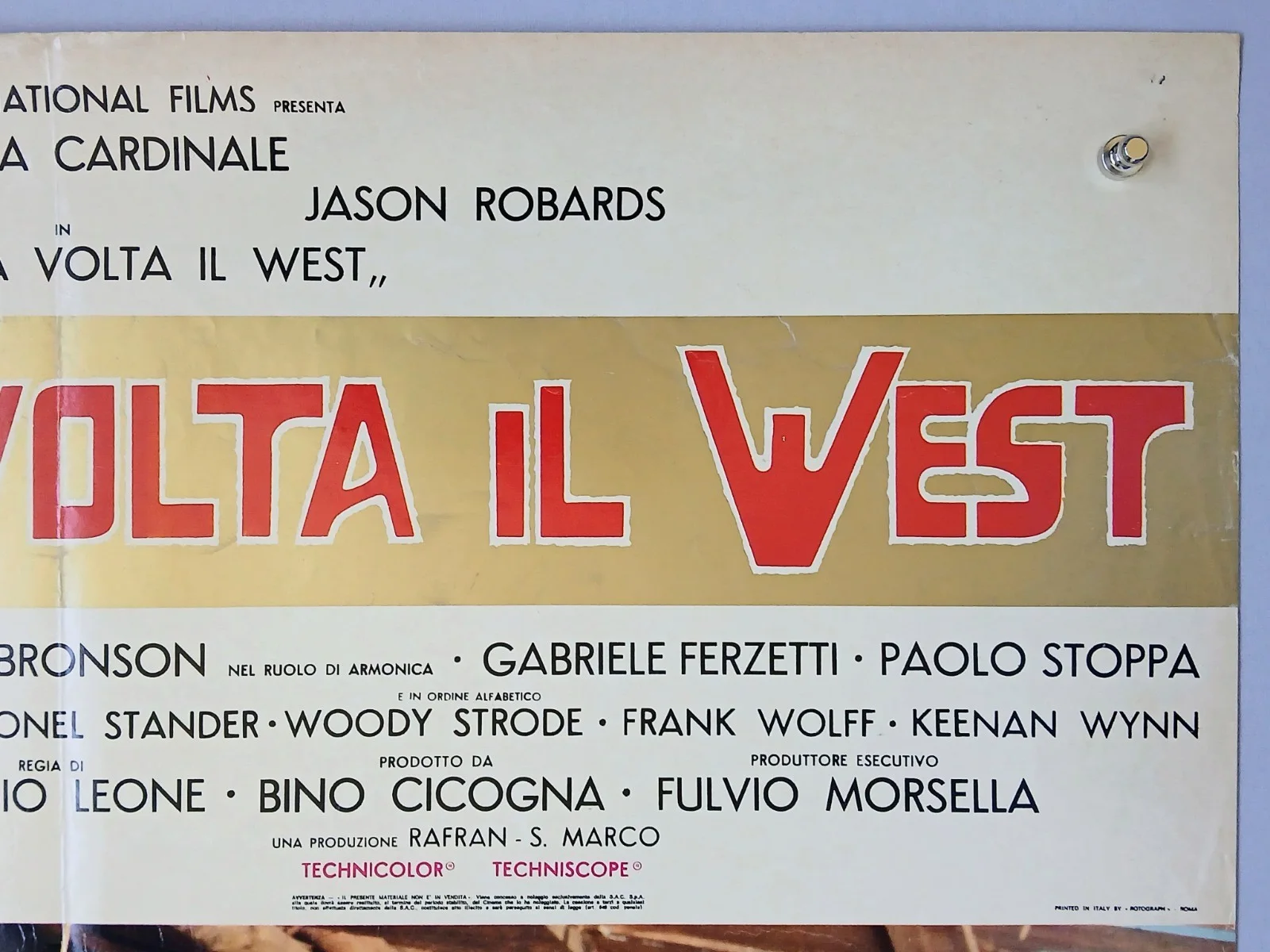 ONCE UPON A TIME IN THE WEST (1968)rare orig dbl fotobusta poster -Jason Robards, изображение 3