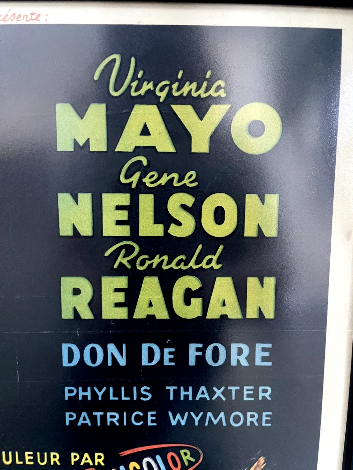 Rare! Vintage SHE'S WORKING HER WAY THROUGH COLLEGE Ron Reagan Poster Ad Framed!, image 3