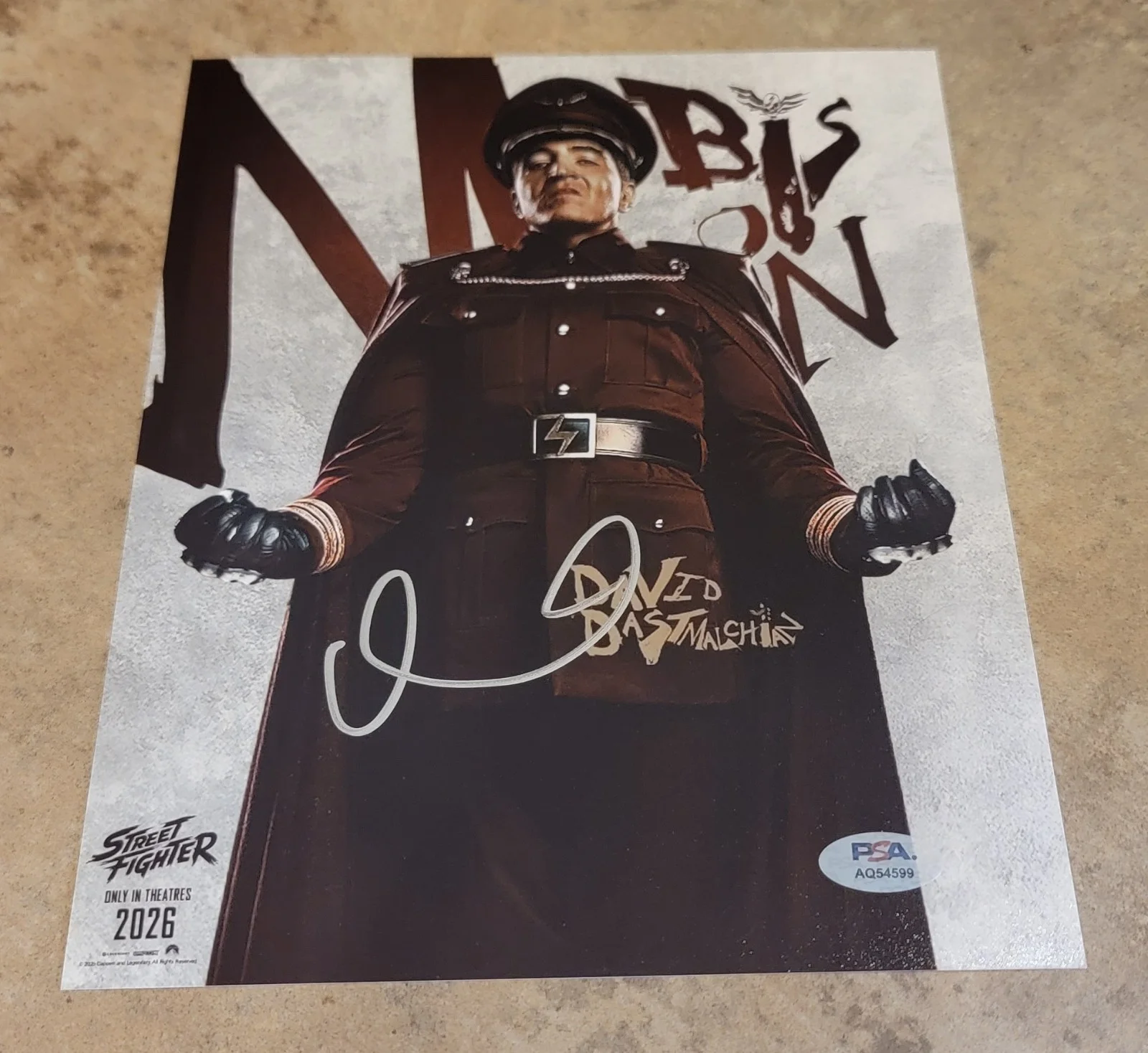 David Dastmalchian — David Dastmalchian signed 8x10 photo PSA DNA autograph Street Fighter poster