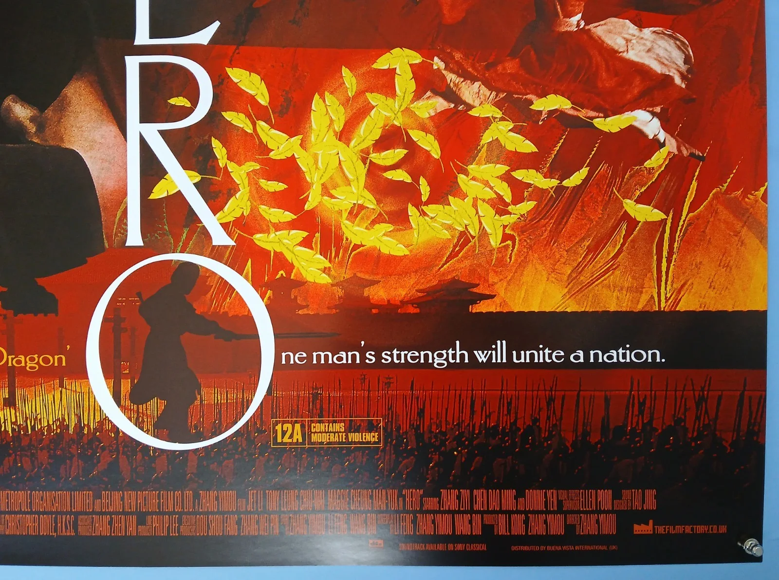HERO (2002) original d/s quad poster - Jet Li, Tony Leung, Donnie Yen, image 5