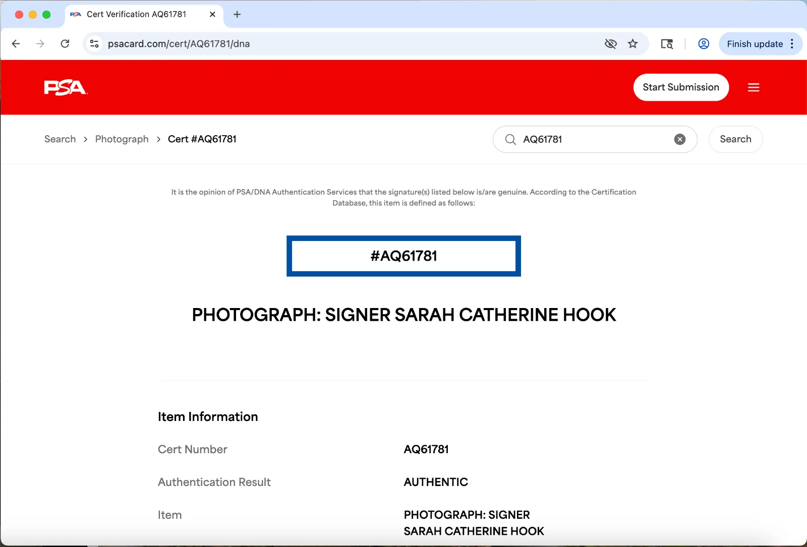 Sarah Catherine Hook — Sarah Catherine Hook signed 8x10 photo PSA DNA autograph photoshoot portrait, изображение 3