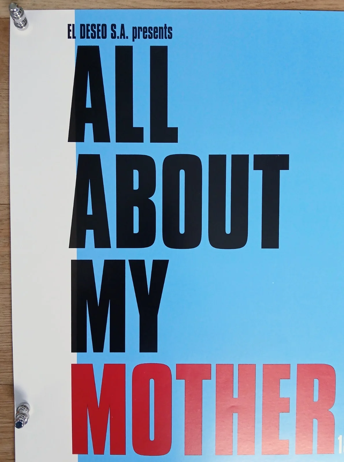 ALL ABOUT MY MOTHER (1999) original UK quad poster - Almodovar, Penelope Cruz, image 2
