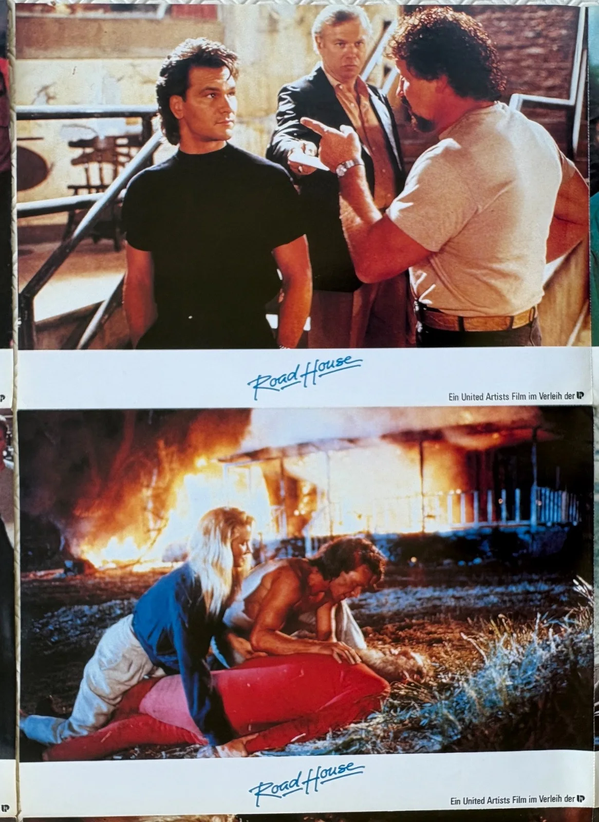 Road House (1989) set of 16 uncut German Lobby Cards Patrick Swayze Kelly Lynch, изображение 2