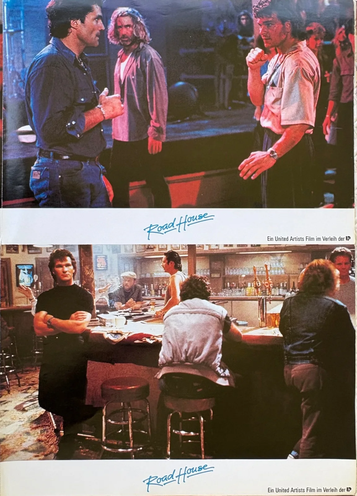 Road House (1989) set of 16 uncut German Lobby Cards Patrick Swayze Kelly Lynch, изображение 4