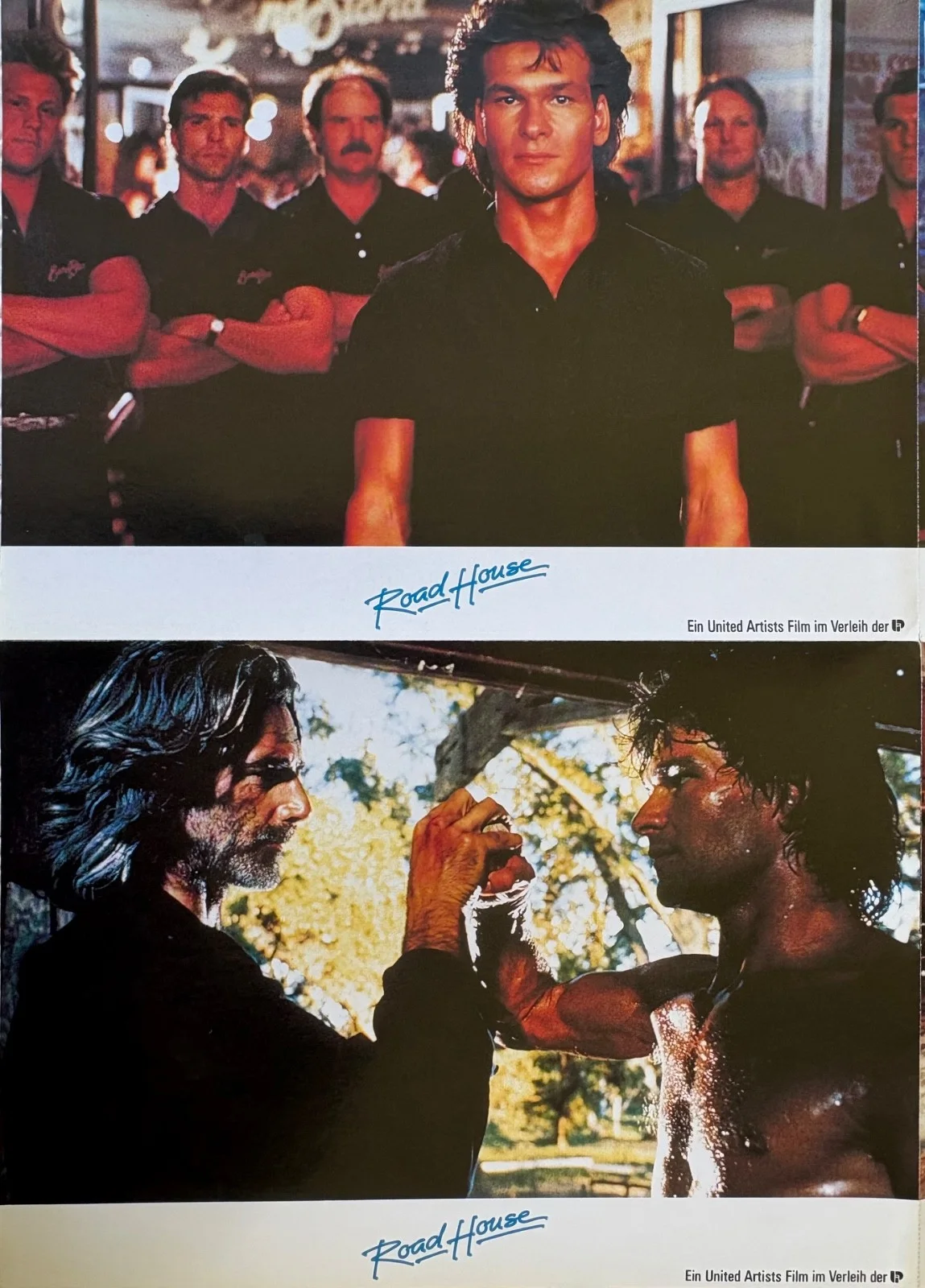 Road House (1989) set of 16 uncut German Lobby Cards Patrick Swayze Kelly Lynch, изображение 5