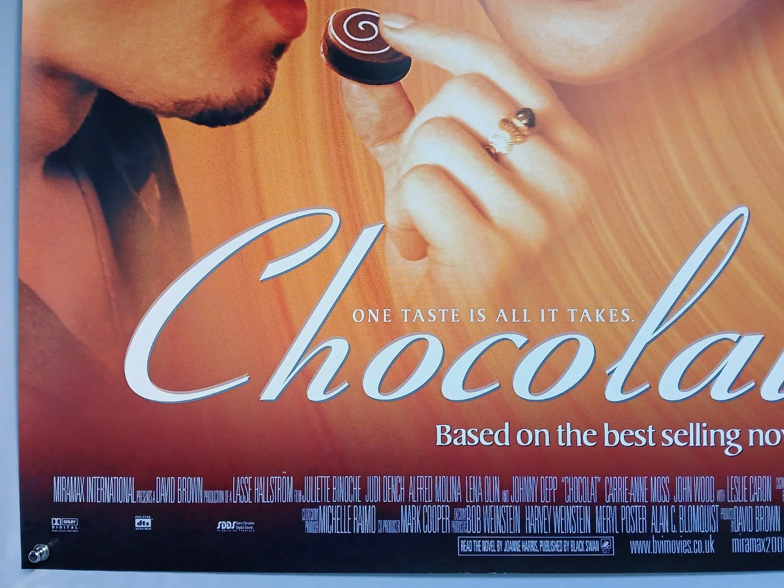 CHOCOLAT (2000) original d/s UK quad poster - Johnny Depp, Juliet Binoche, image 4