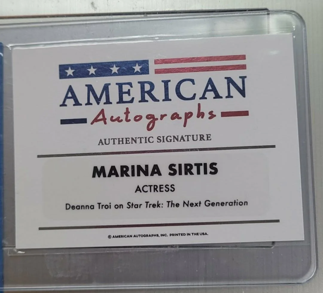 Marina Sirtis Deanna Troi — Star Trek Autographed Marina Sirtis Card American Autographs Authentic Signature, изображение 2