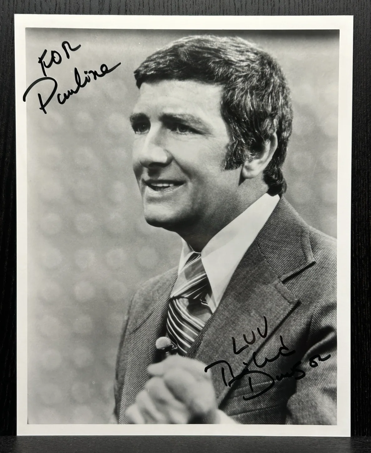 Richard Dawson — RICHARD DAWSON SIGNED 8x10 PHOTO Original Autograph JSA COA Family Feud Host, изображение 2