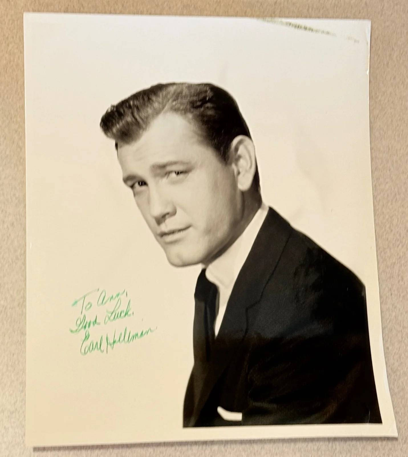 Earl Holliman — Bud Fraker Photo Earl Holliman Actor Hand Signed Autograph 8"x10" Photo LS, изображение 3