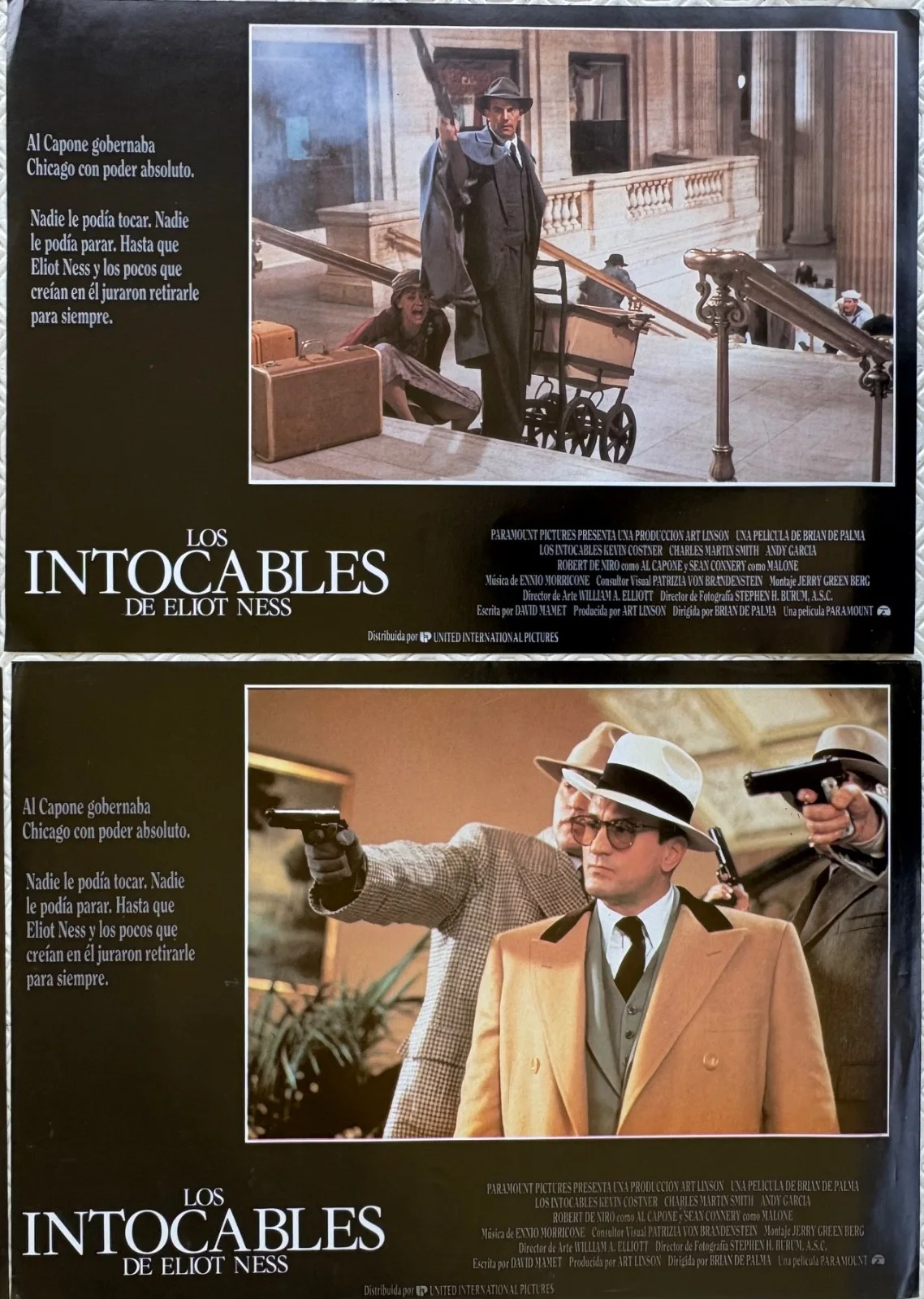 The Untouchables (1987) set of 12 Spanish Lobby Cards Kevin Costner Sean Connery, изображение 2