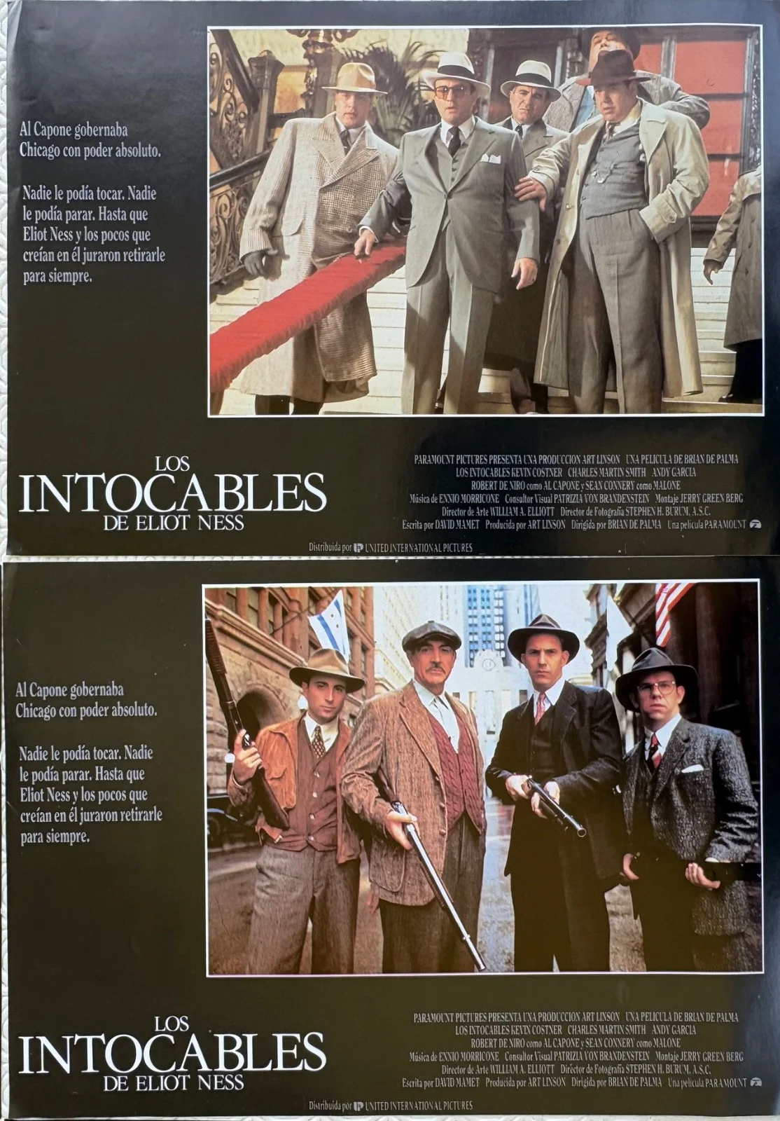 The Untouchables (1987) set of 12 Spanish Lobby Cards Kevin Costner Sean Connery, изображение 3