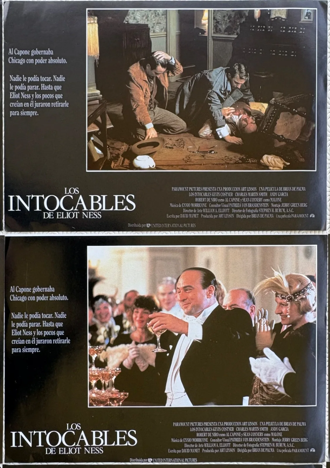 The Untouchables (1987) set of 12 Spanish Lobby Cards Kevin Costner Sean Connery, изображение 5