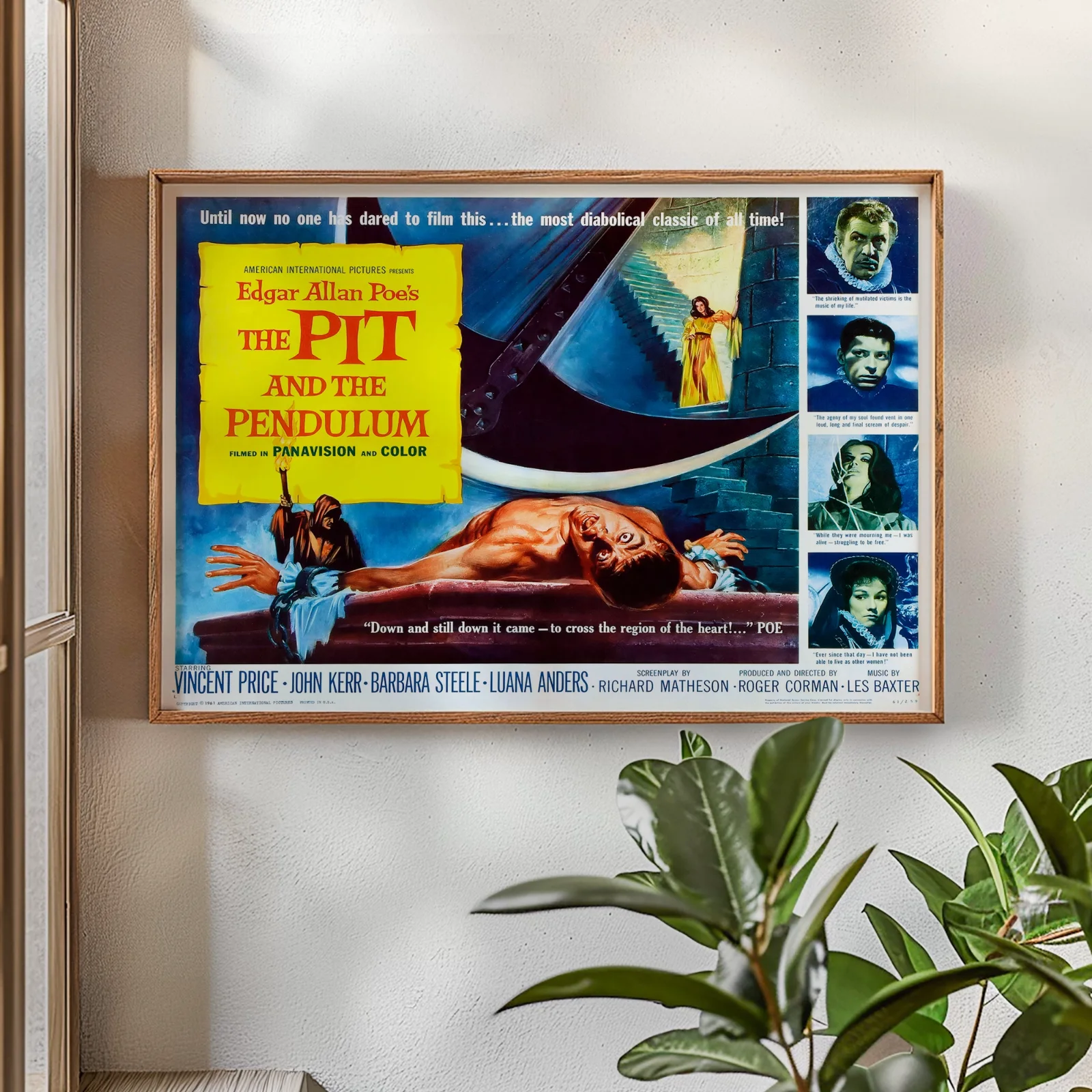 The Pit and the Pendulum - 1961 Horror Restored 22" x 28" US Half Sheet Poster, изображение 2